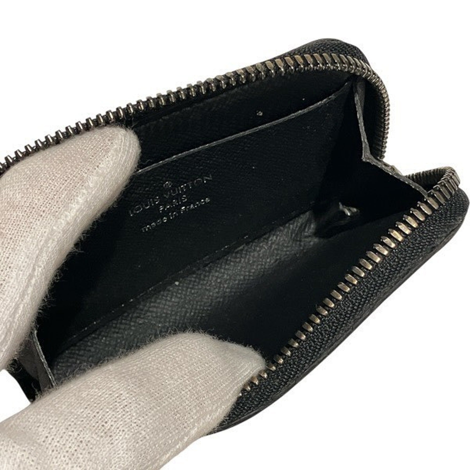 Louis Vuitton Black Monogram Canvas Pvc Coated Canvas Coin Purse/Coin Case (Pre-Owned)