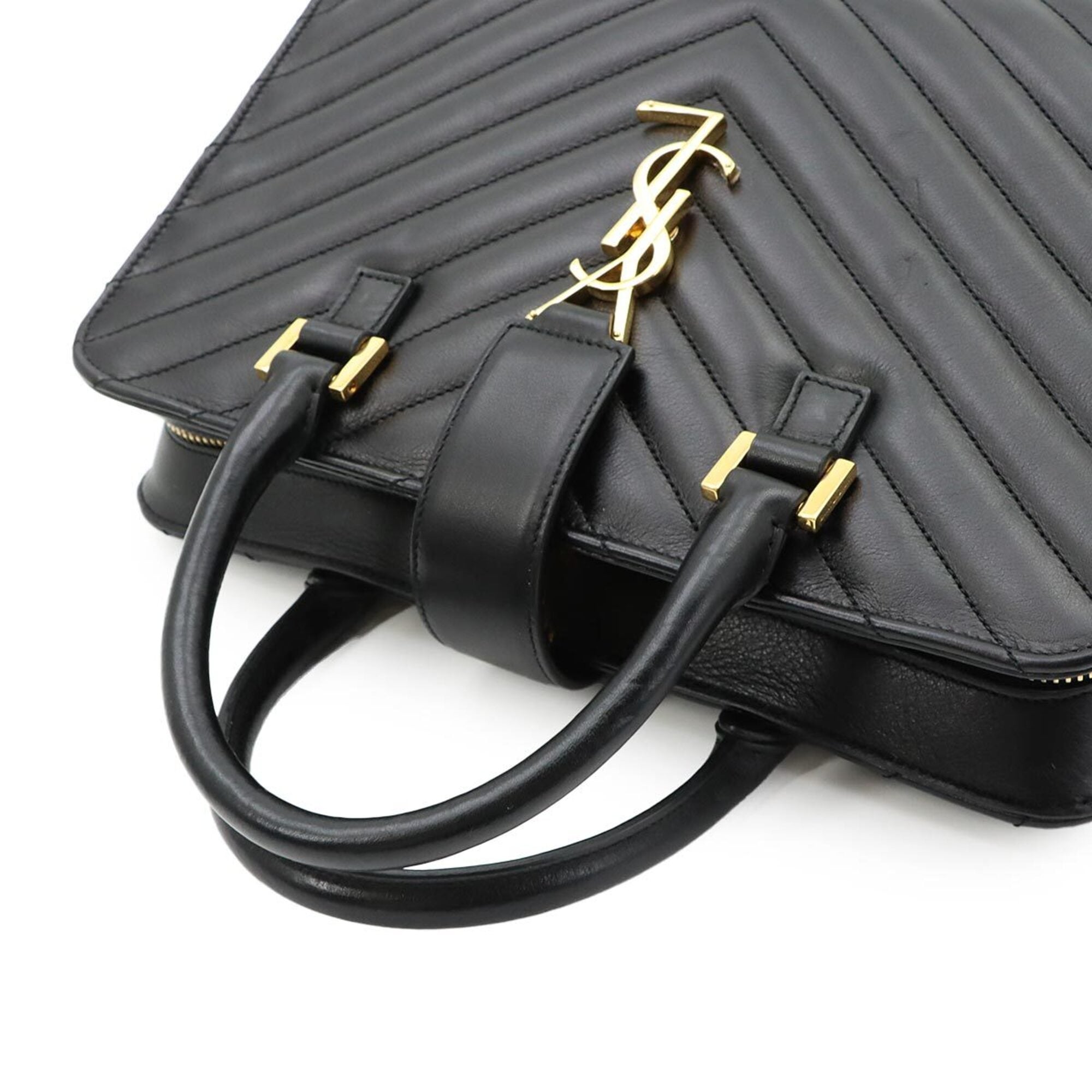 Saint Laurent Black Leather Handbag (Pre-Owned)