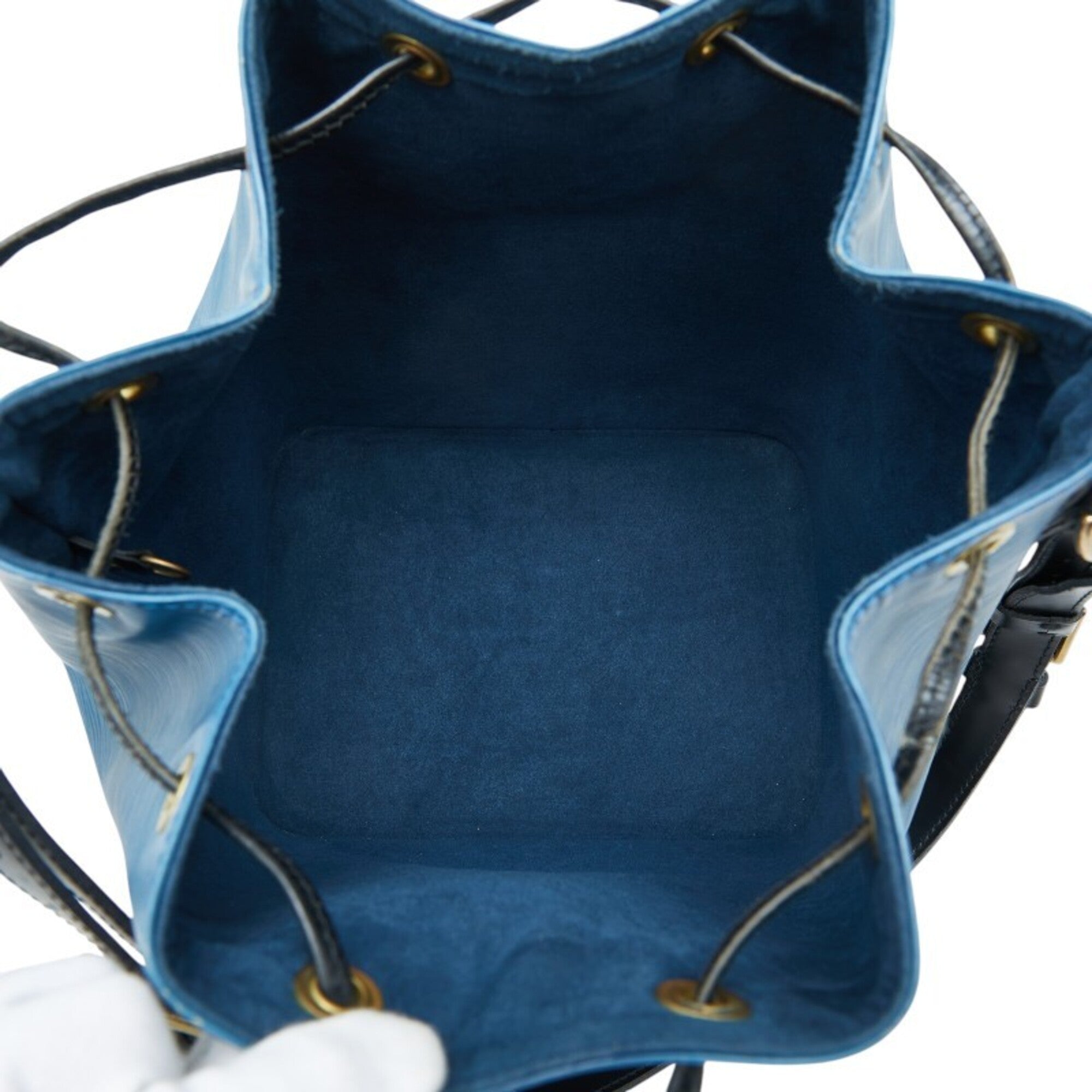 Louis Vuitton Noir Toledo Blue Leather Shoulder Bag (Pre-Owned)