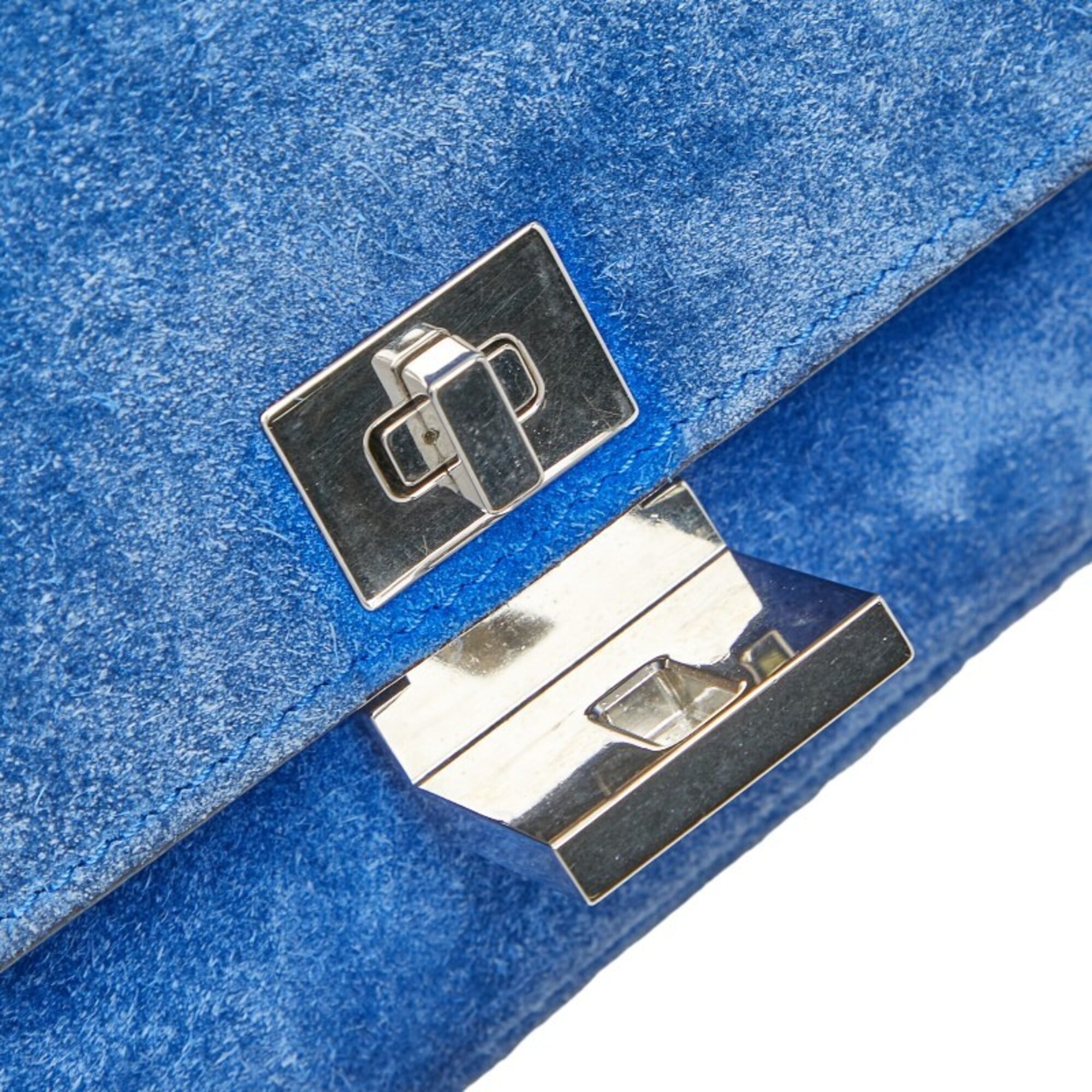 Celine Blue Suede Leather Shoulder Bag (Pre-Owned)
