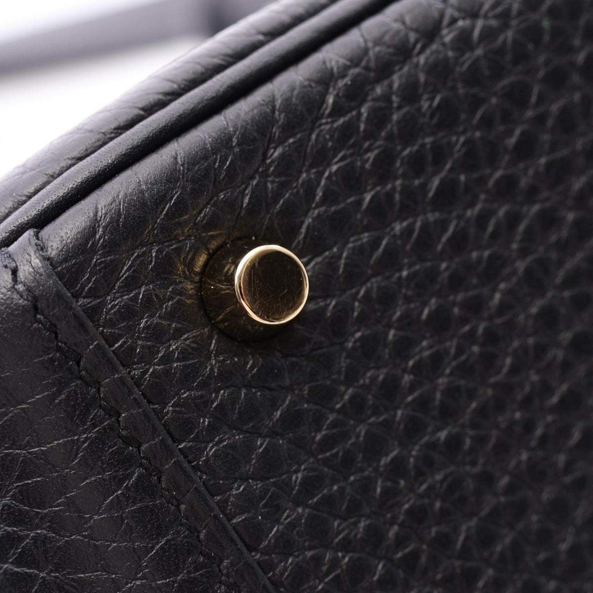 Hermes Black Taurillon Clemence Leather Handbag Shoulder Bag (Pre-Owned)