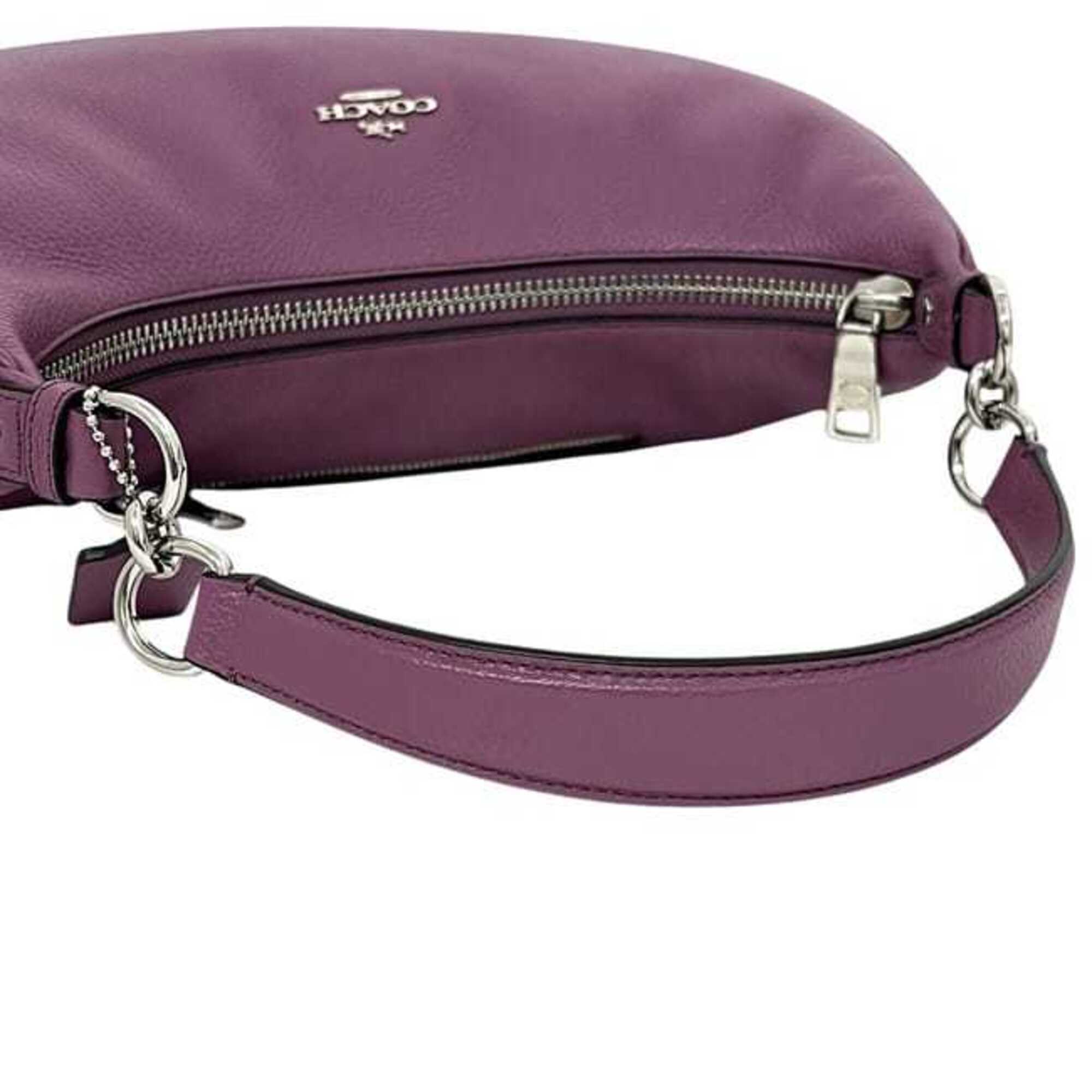 Coach Purple Leather Shoulder Bag (Pre-Owned)