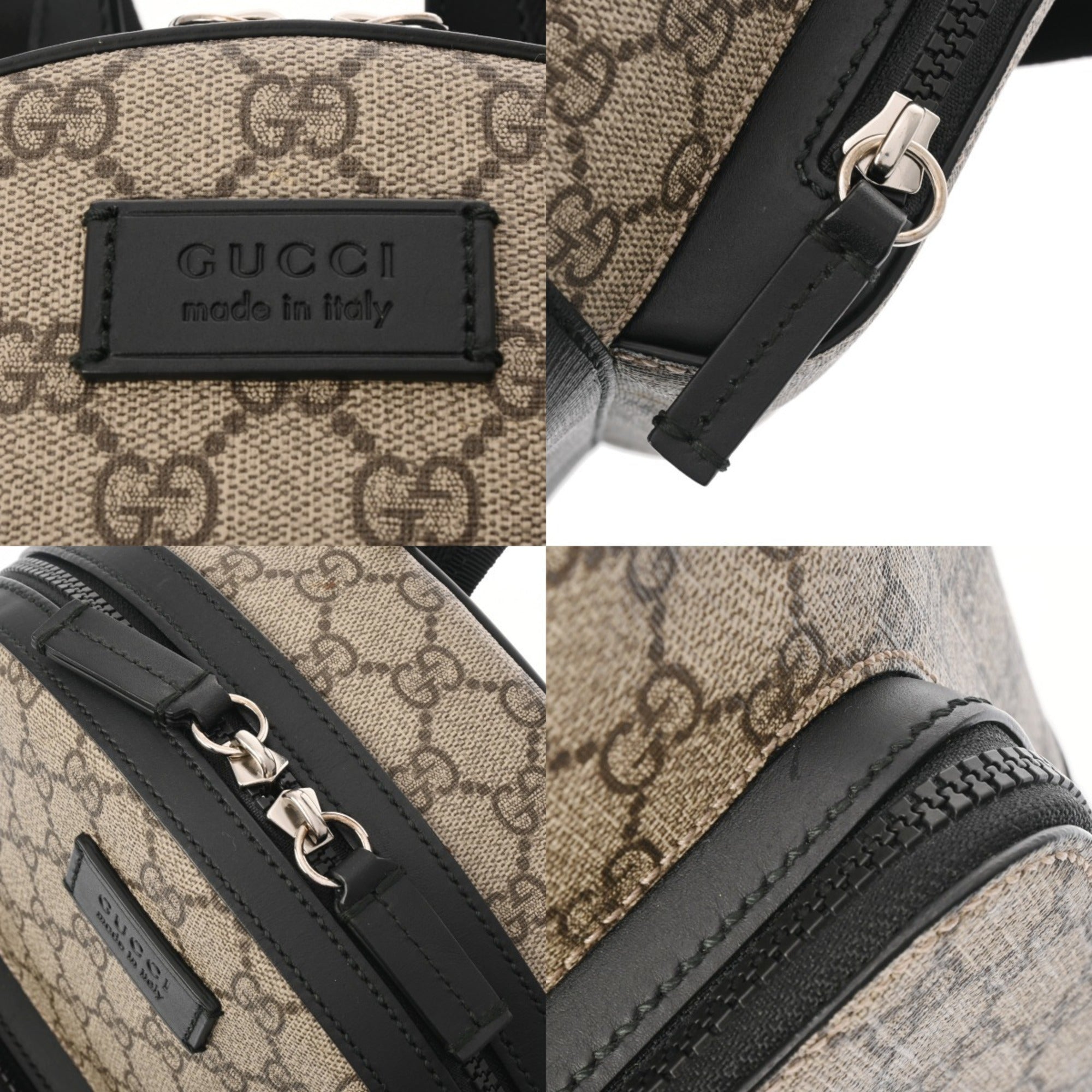 Gucci Beige Gg Supreme Leather Backpack (Pre-Owned)