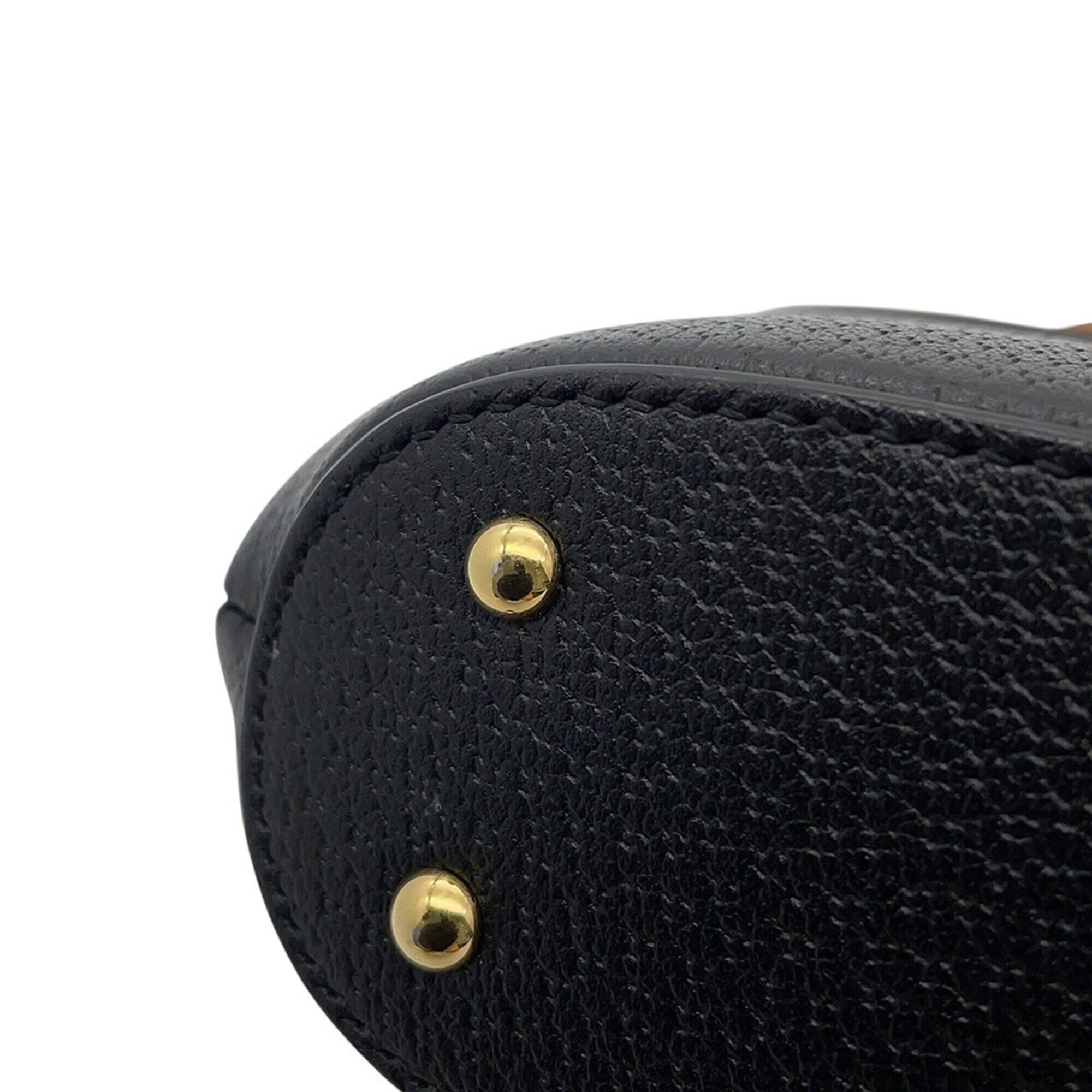 Gucci Black Leather Handbag Shoulder Bag (Pre-Owned)