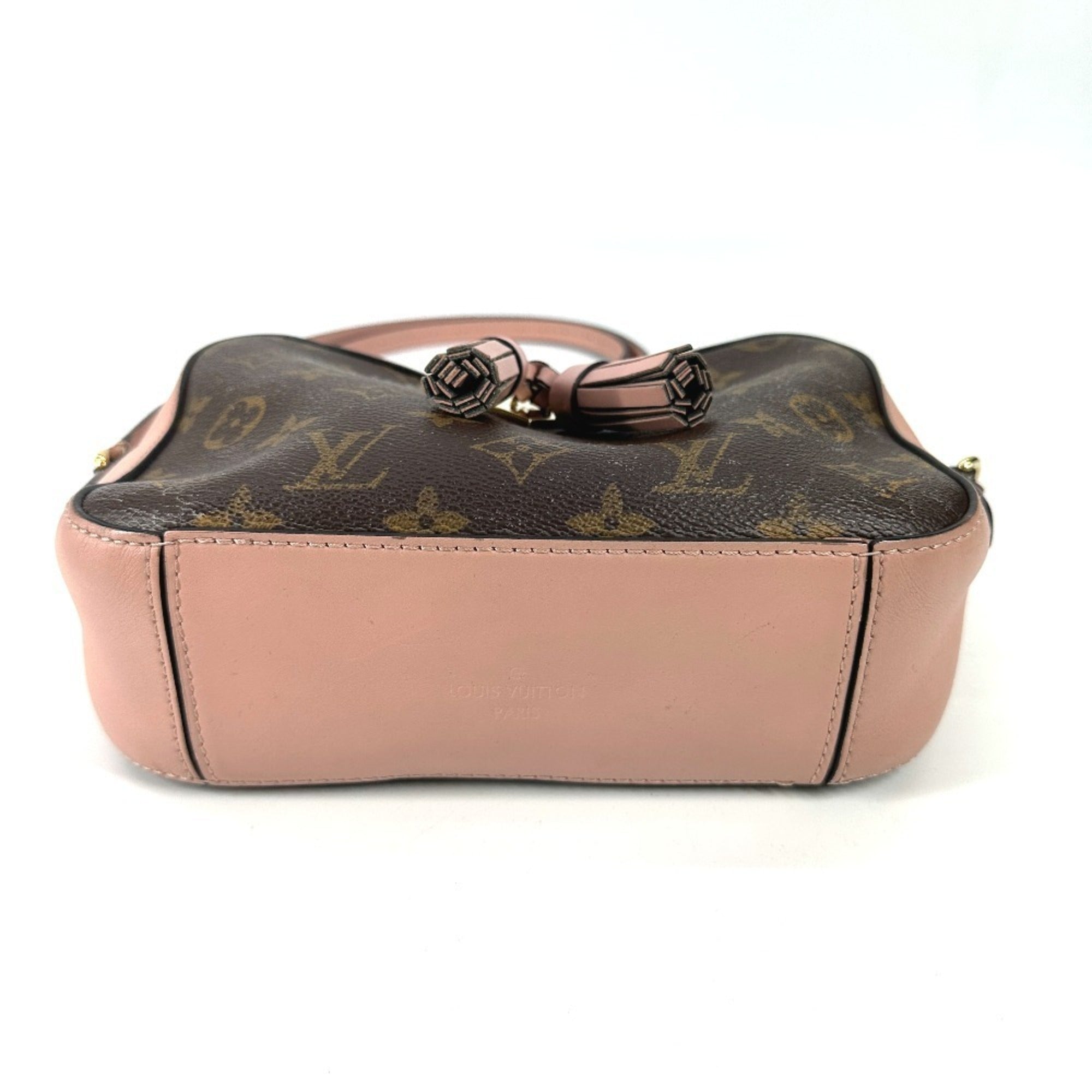 Louis Vuitton Brown Pink Rose Poudre Monogram Canvas Leather Handbag Pochette Shoulder Bag (Pre-Owned)