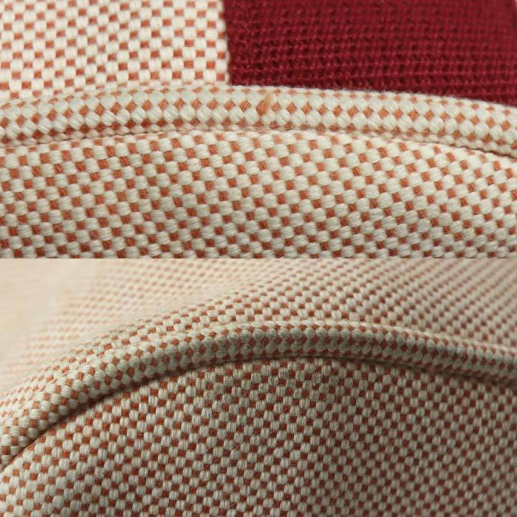 Hermes Red Color Canvas Toile H Tote Bag (Pre-Owned)