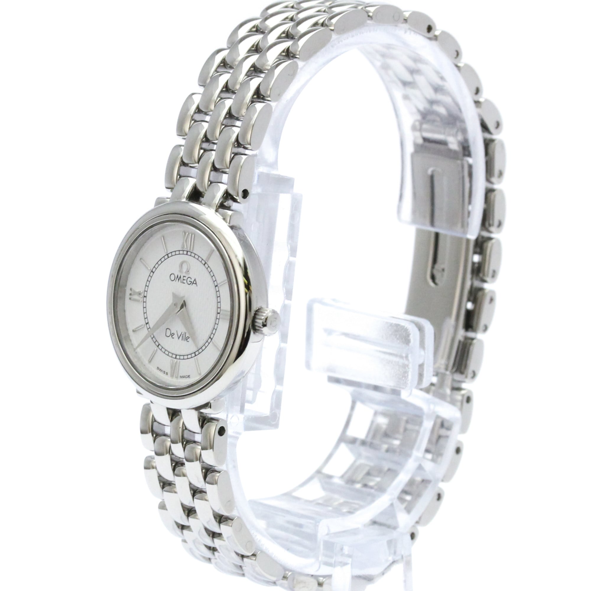 Omega Vintage De Ville Quartz Watch Stainless Steel Watch (Pre-Owned)