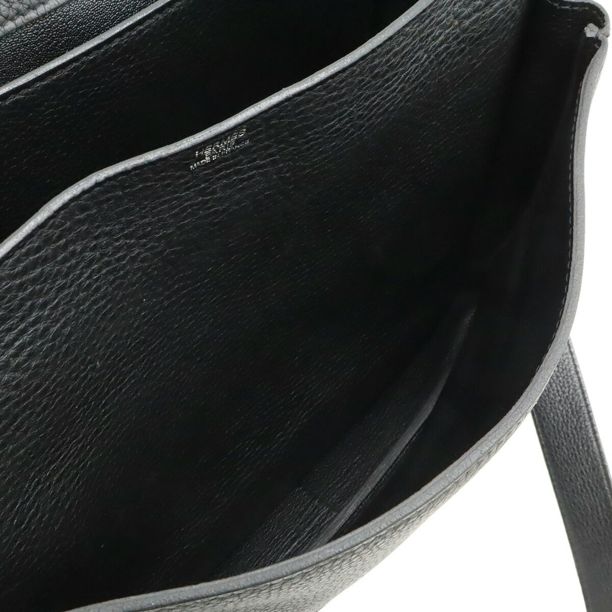 Hermes Black Taurillon Clemence Leather Shoulder Bag (Pre-Owned)