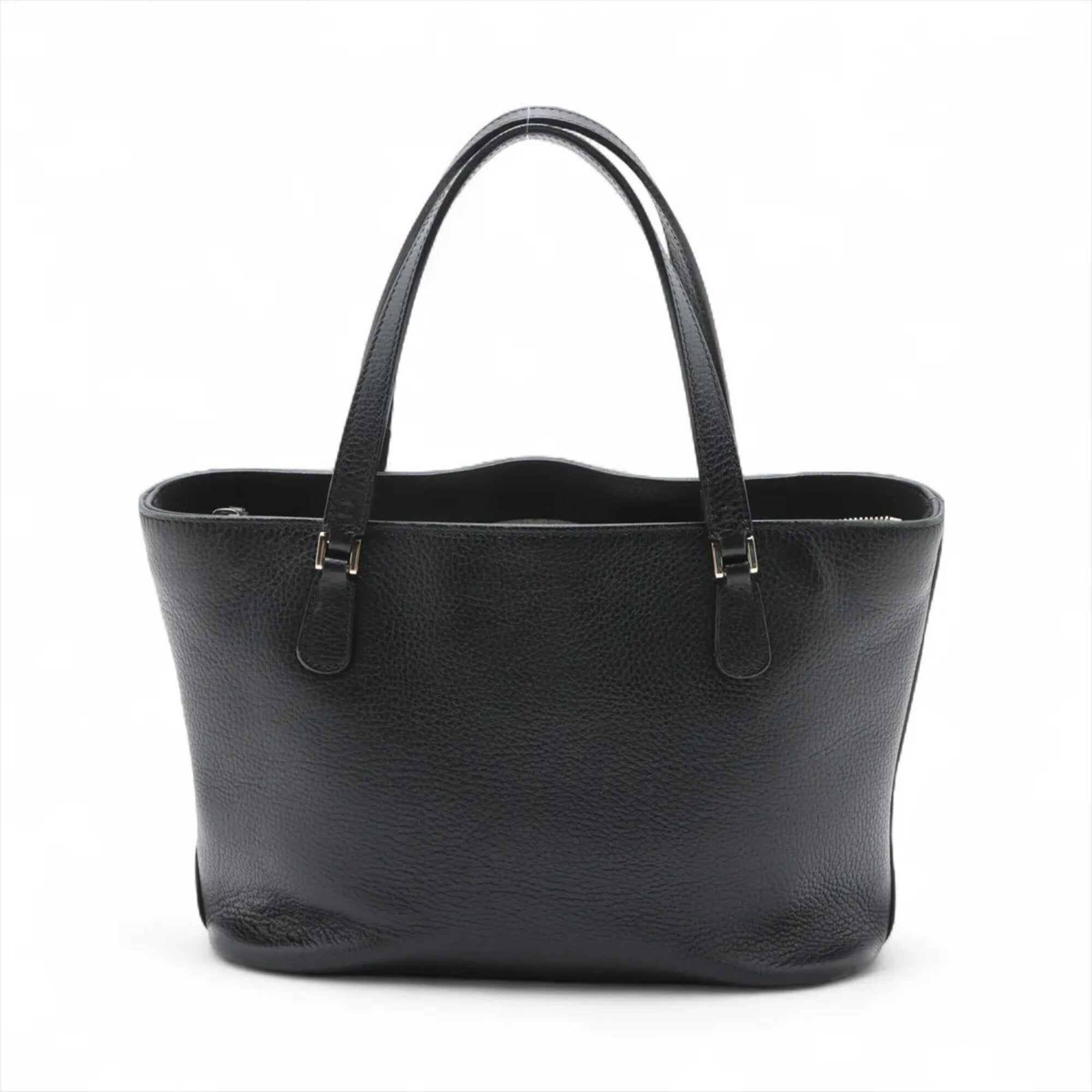 Gucci Black Leather Handbag Shoulder Bag Tote Bag (Pre-Owned)