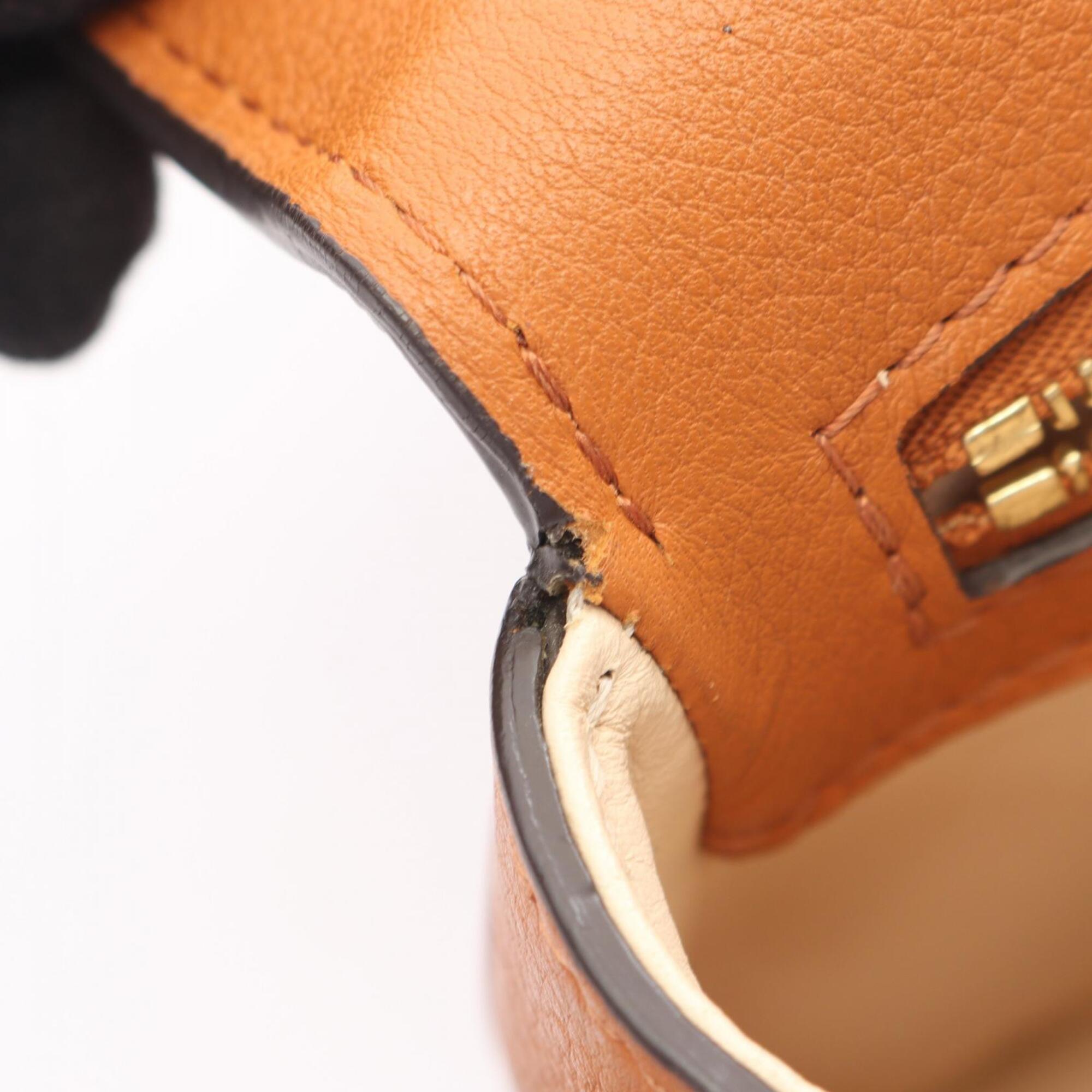Louis Vuitton Brown Leather Handbag Shoulder Bag (Pre-Owned)