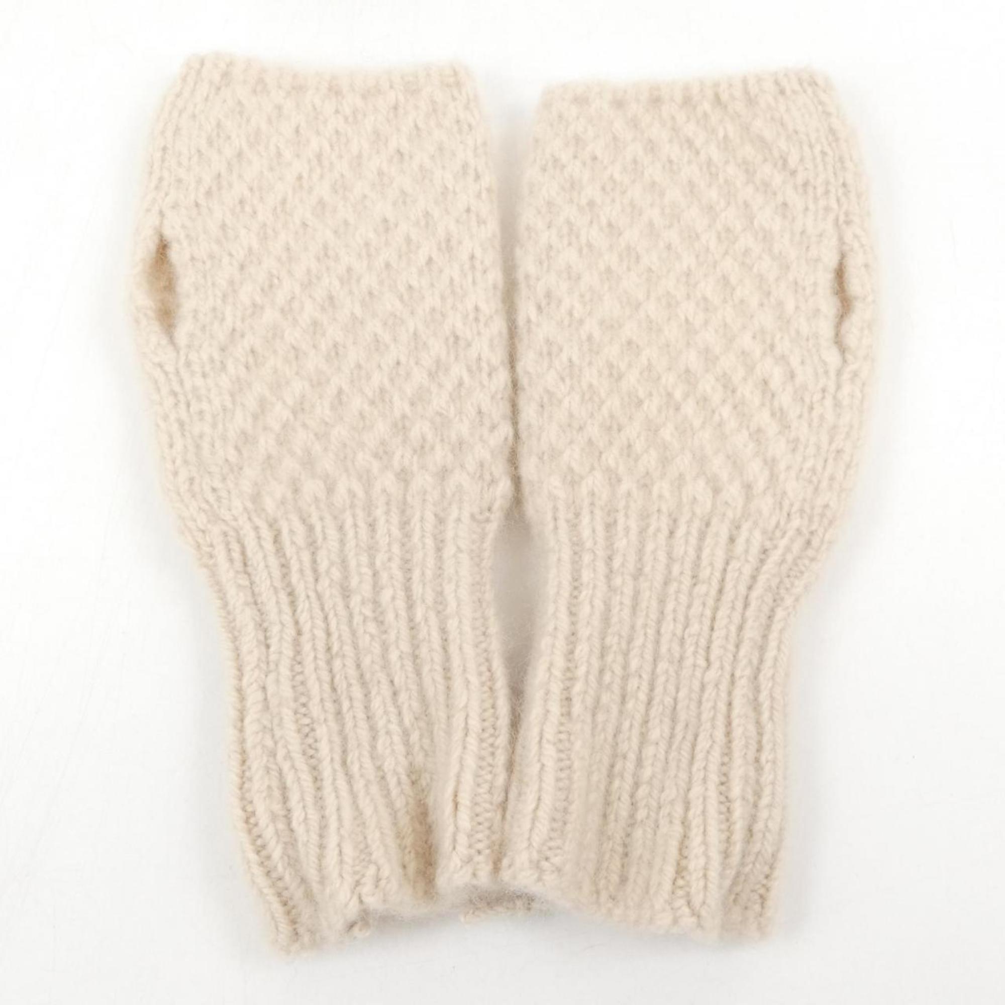 Hermes Beige Cashmere Warm Gloves (Pre-Owned)