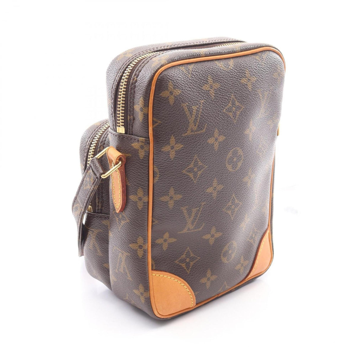Louis Vuitton Brown Coated Canvas Monogram Leather Handbag Shoulder Bag (Pre-Owned)