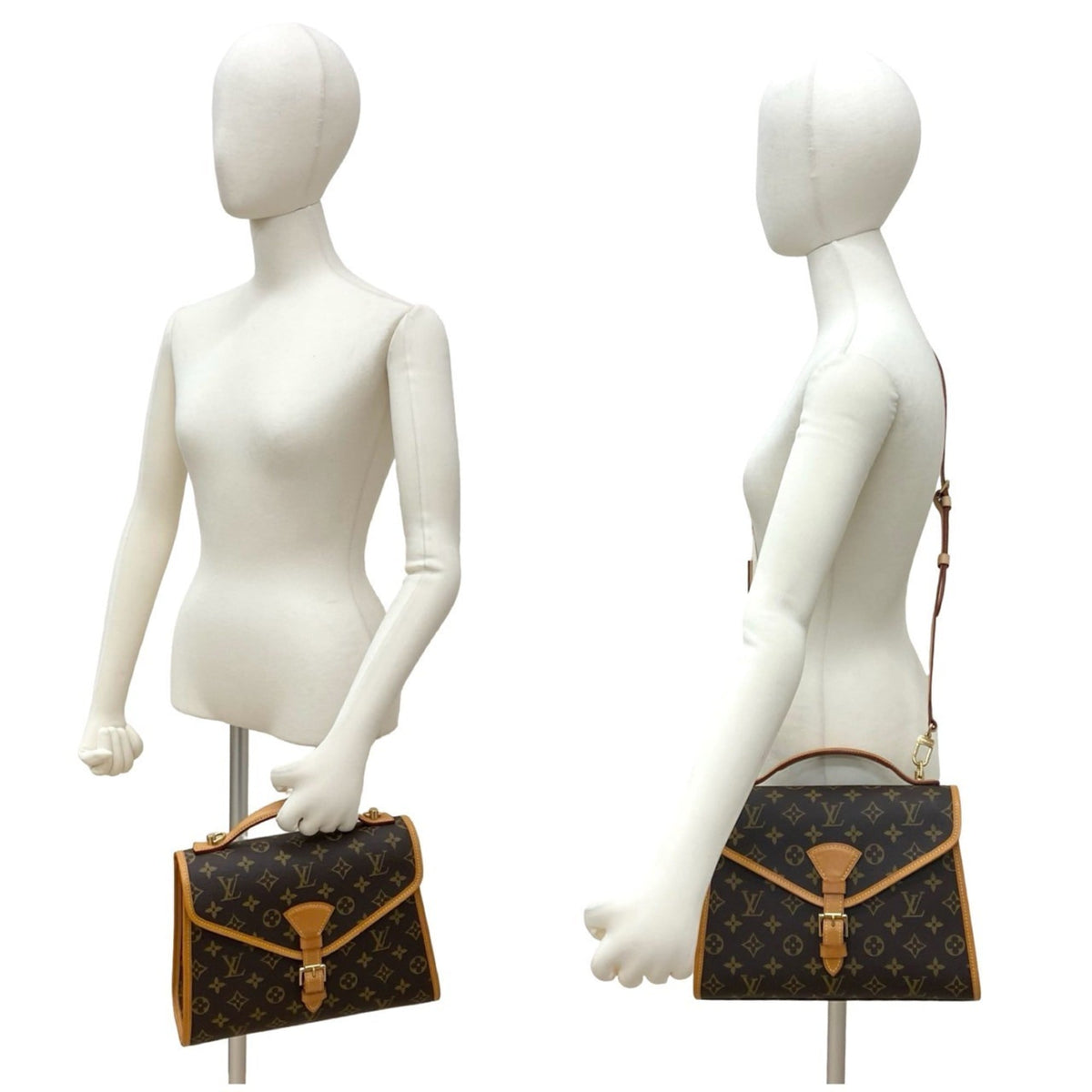 Louis Vuitton Brown Leather Pvc Handbag Shoulder Bag (Pre-Owned)