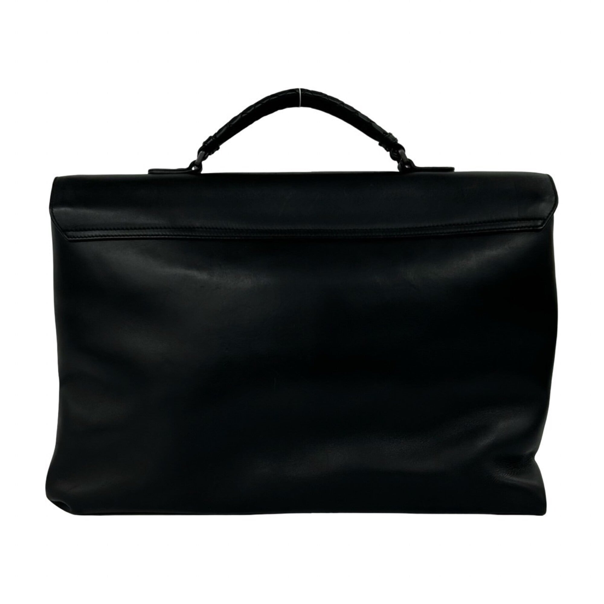 Bottega Veneta Black Leather Briefcase (Pre-Owned)