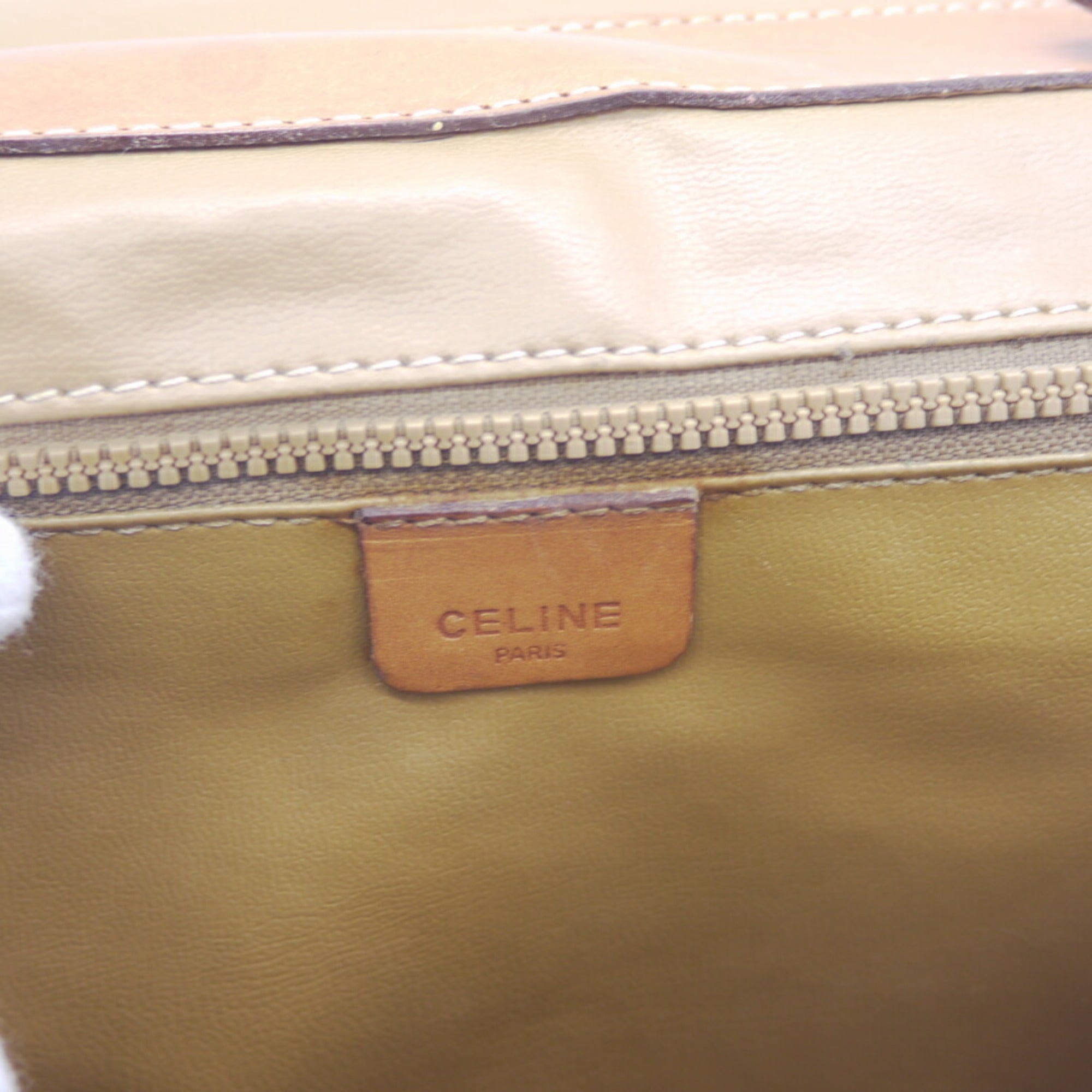 Celine Brown Pvc Leather Clutch Bag Shoulder Bag (Pre-Owned)