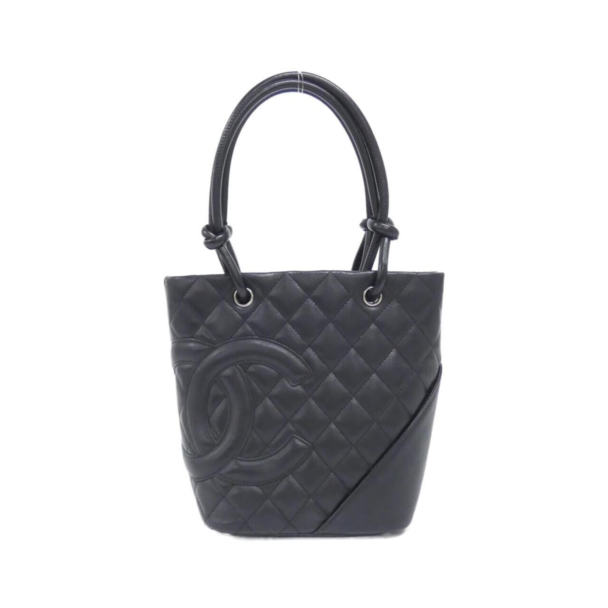 Chanel Black Leather Handbag (Pre-Owned)