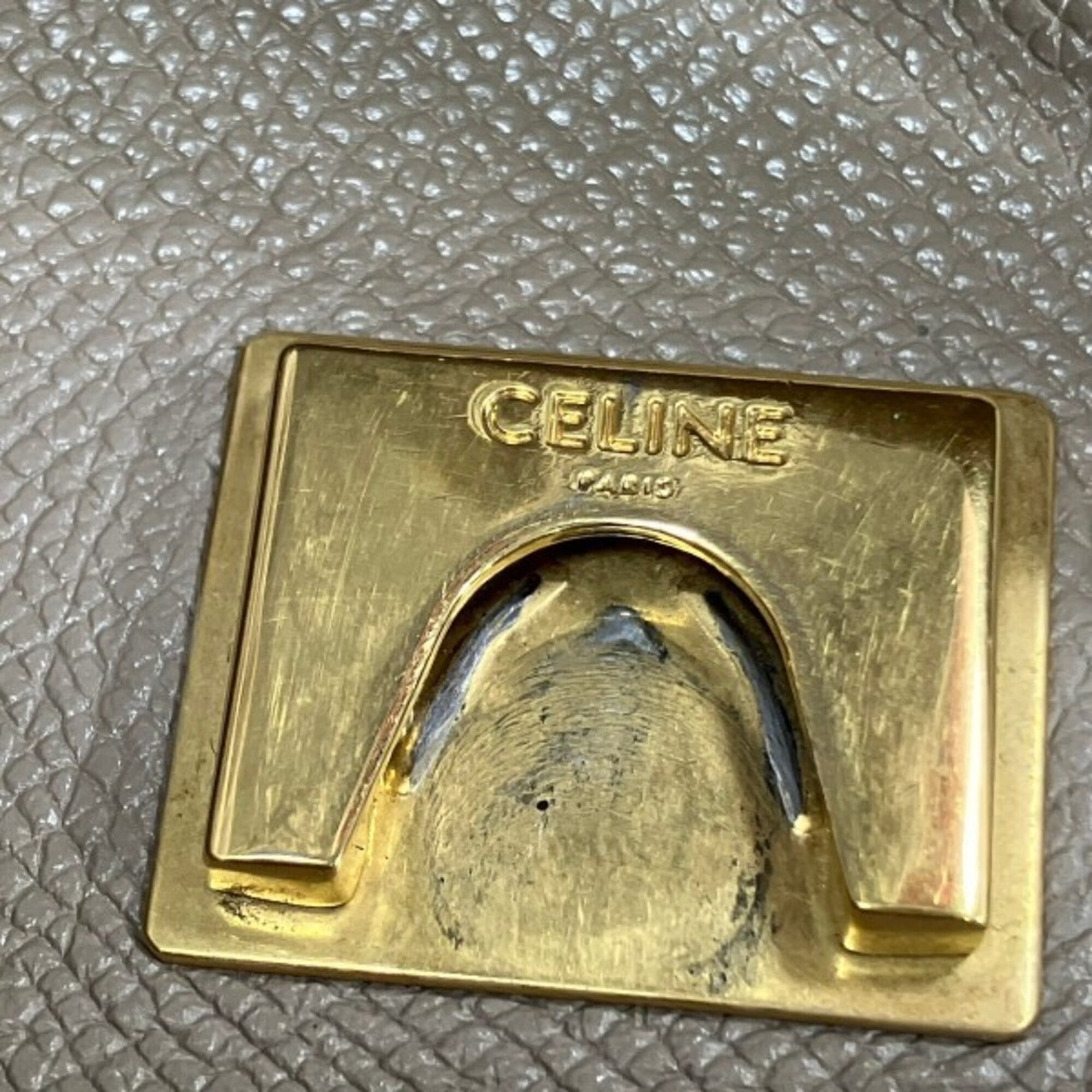Celine Beige Leather Handbag Shoulder Bag (Pre-Owned)