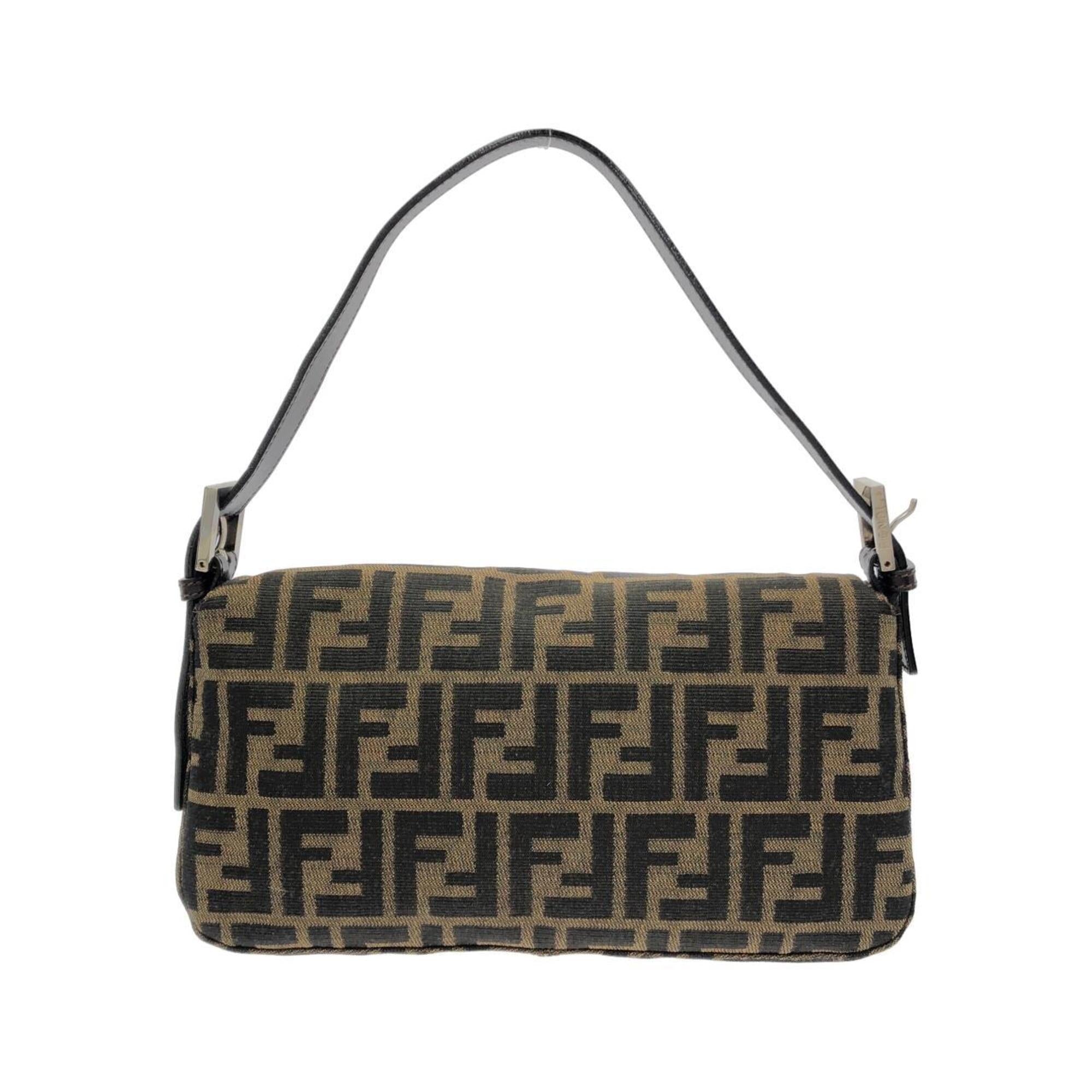 Fendi Brown Canvas Shoulder Bag (Pre-Owned)
