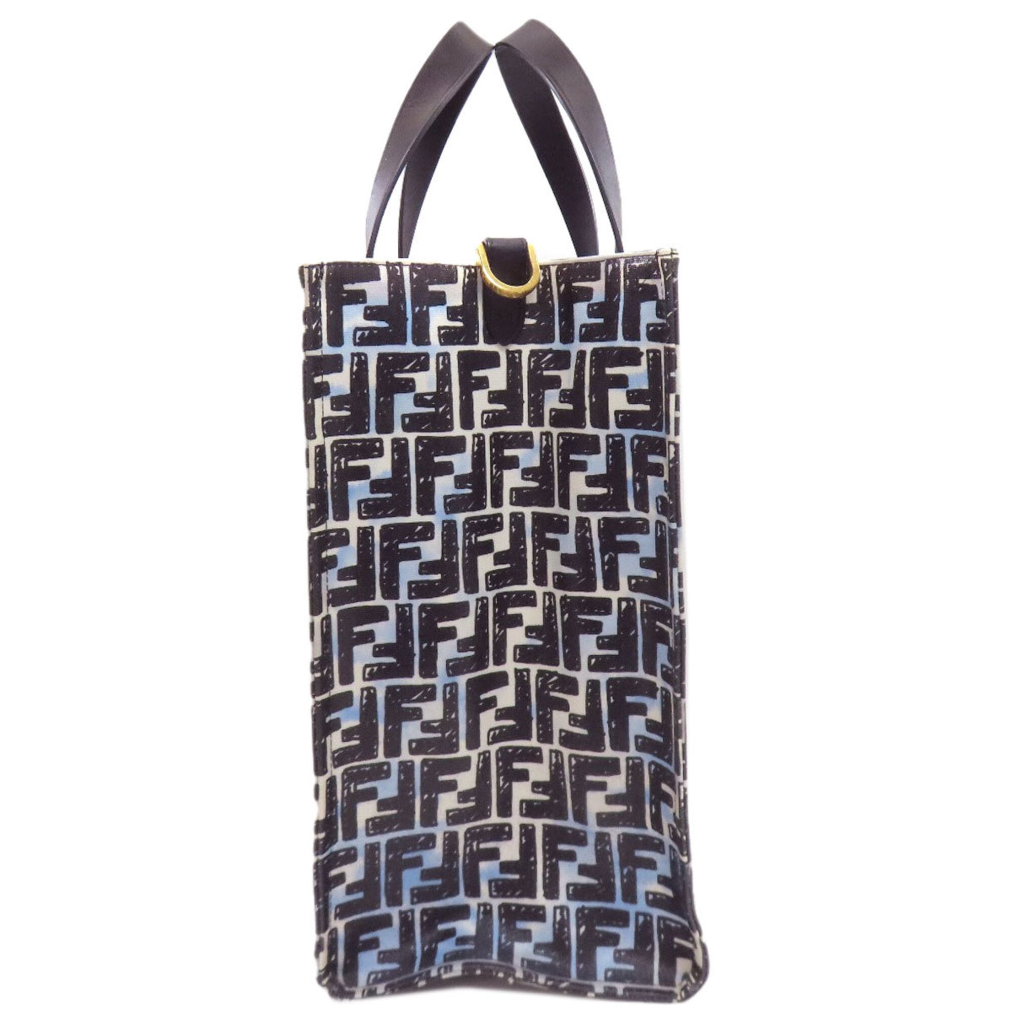 Fendi Zucca Black Pvc Tote Bag (Pre-Owned)