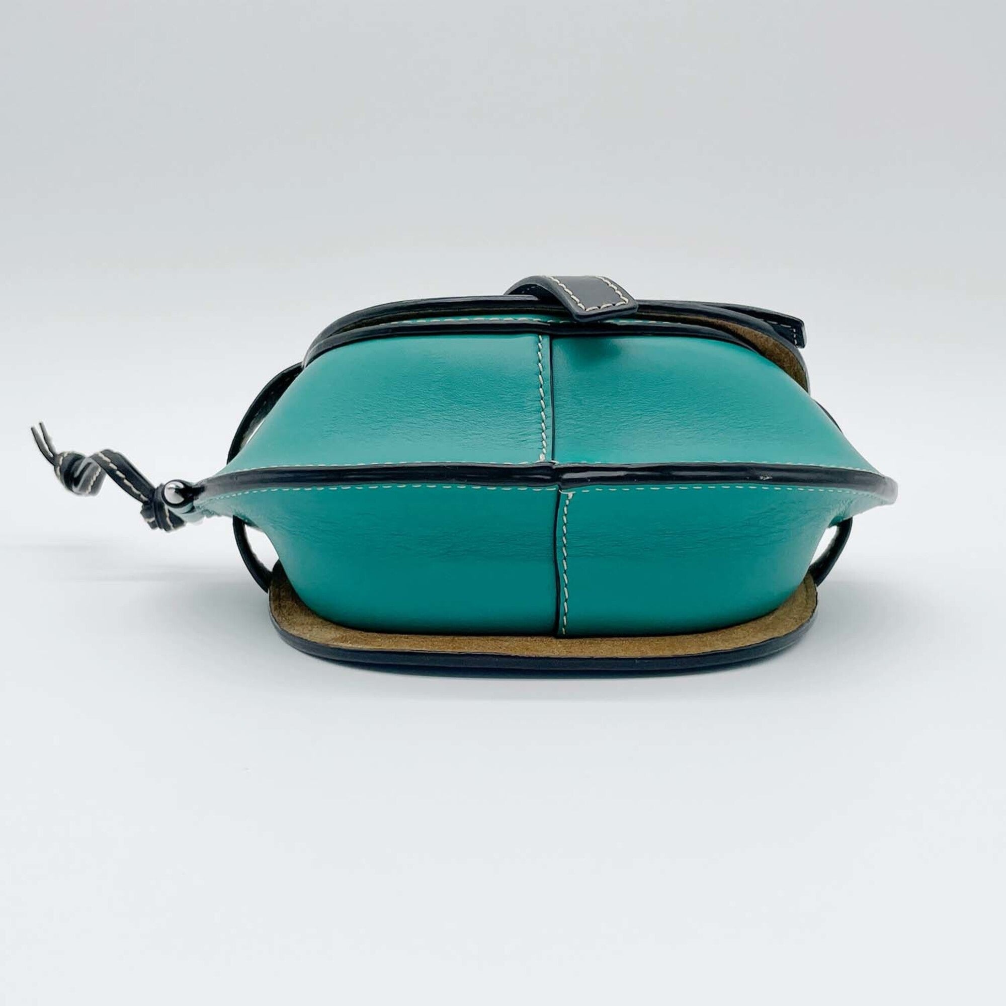 Loewe Blue Green Leather Pochette Shoulder Bag (Pre-Owned)
