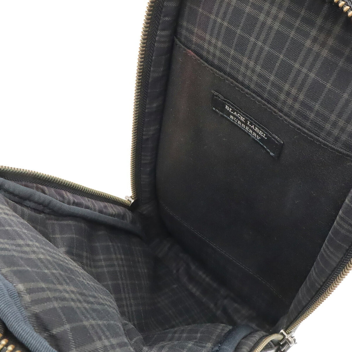 Burberry Black Nylon Canvas Leather Shoulder Bag Sling Bag (Pre-Owned)