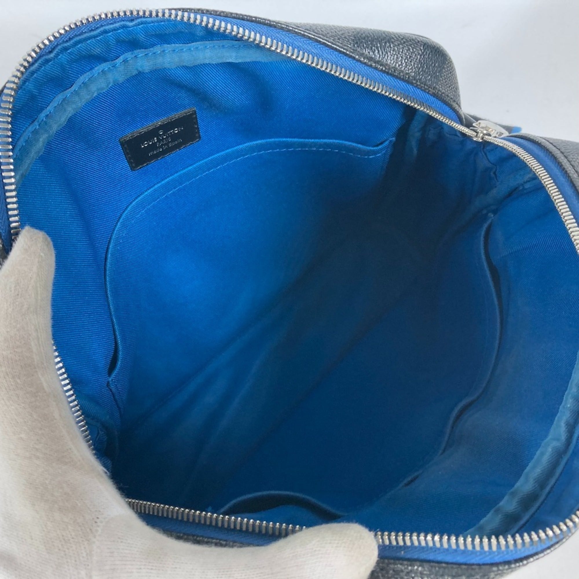 Louis Vuitton Black Blue Damier Graphite Shoulder Bag (Pre-Owned)