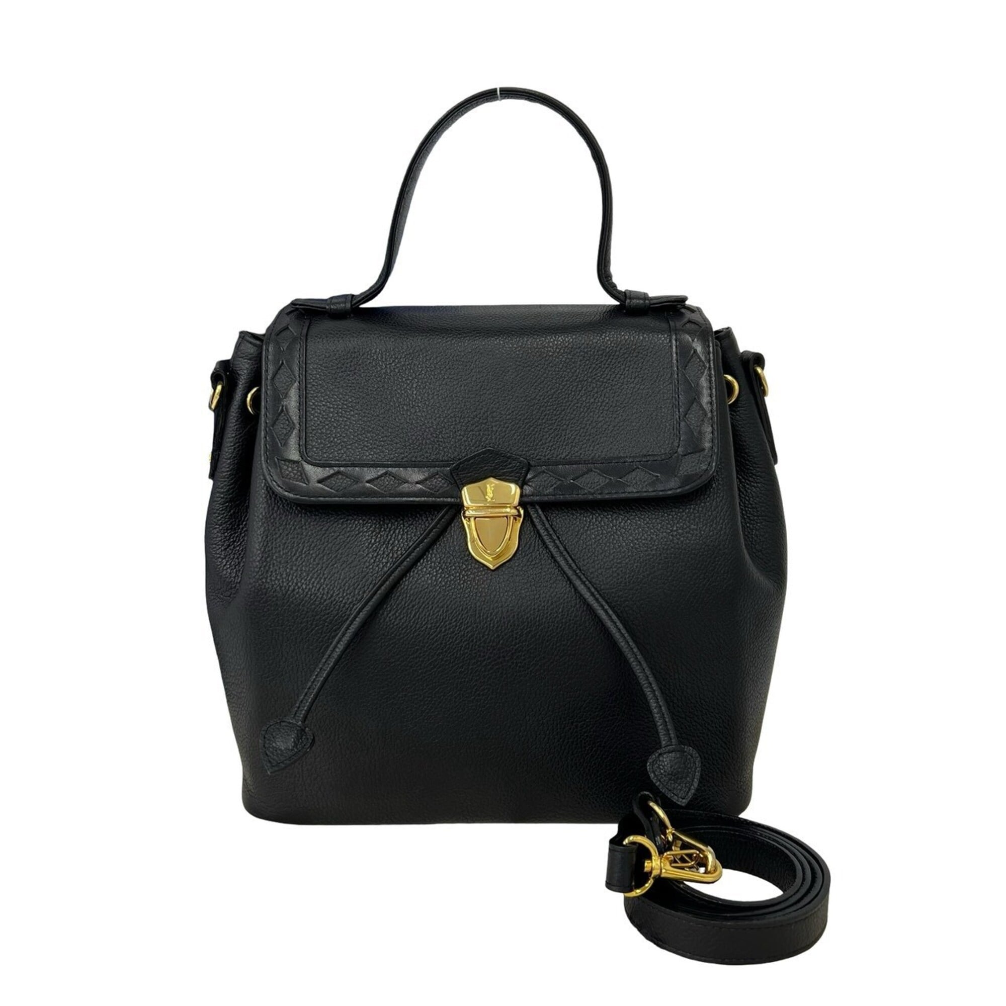 Yves Saint Laurent Black Leather Shoulder Bag (Pre-Owned)