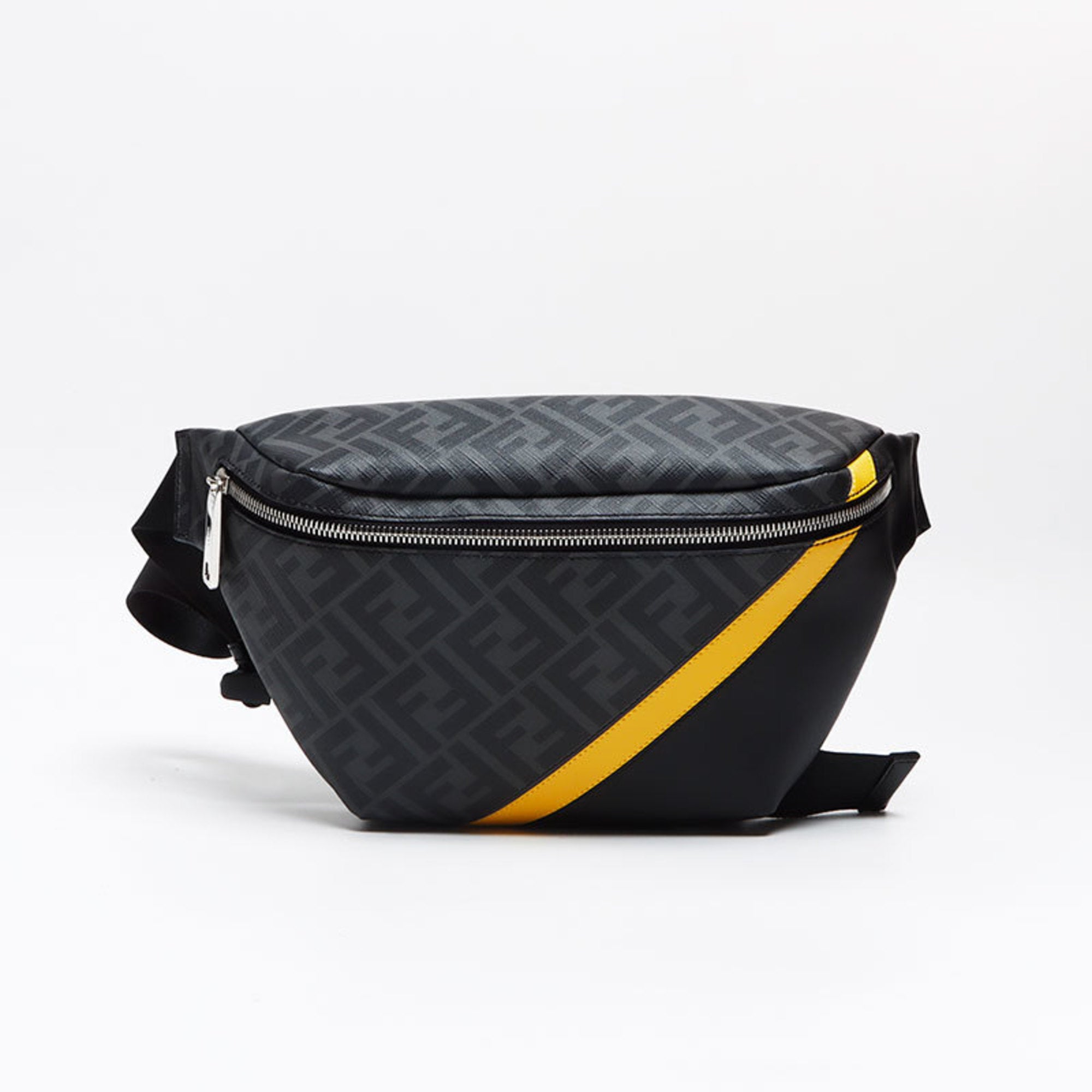Fendi Zucchino Gray Shoulder Bag (Pre-Owned)