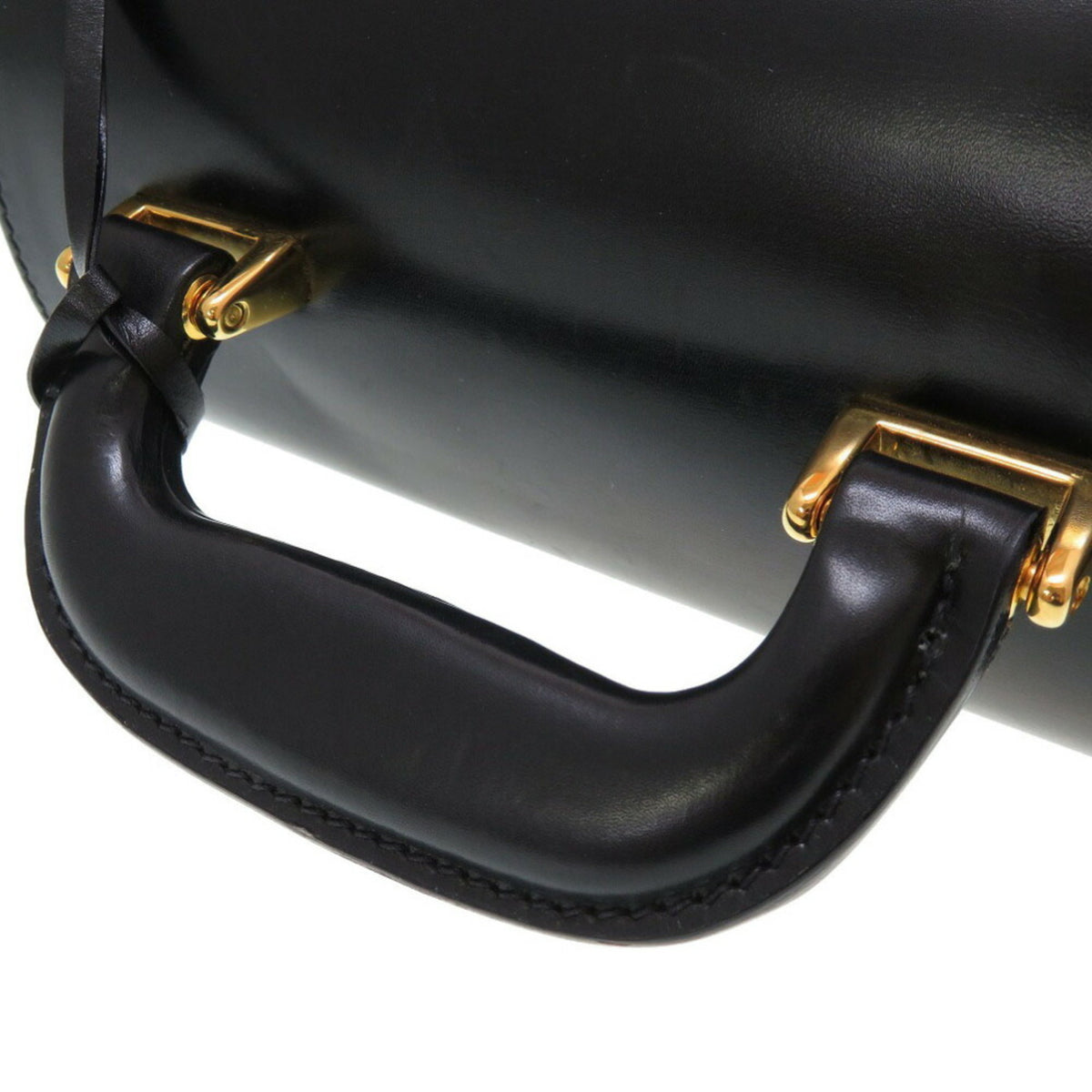 Gucci Black Leather Handbag Vanity Bag (Pre-Owned)