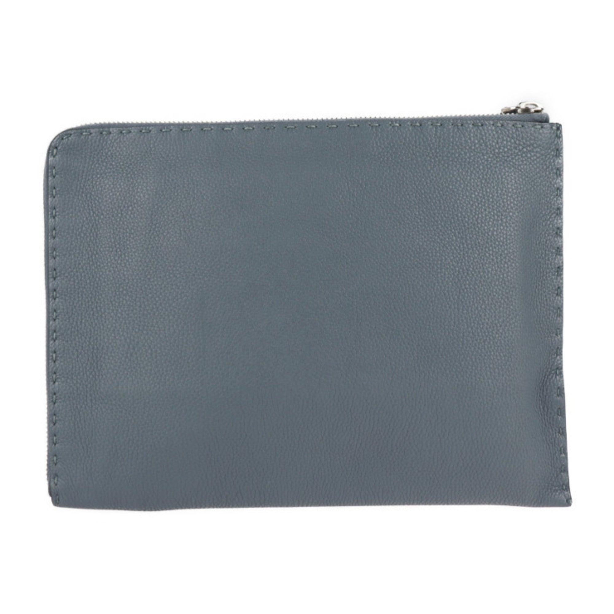 Fendi Selleria Leather Clutch Bag Handbag (Pre-Owned)