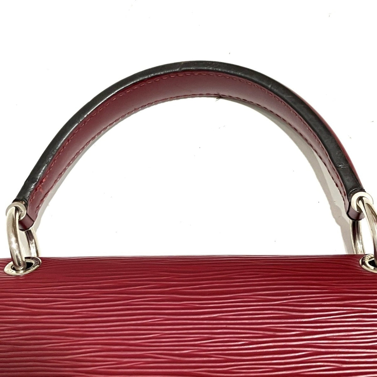 Louis Vuitton Castilian Red Leather Handbag (Pre-Owned)
