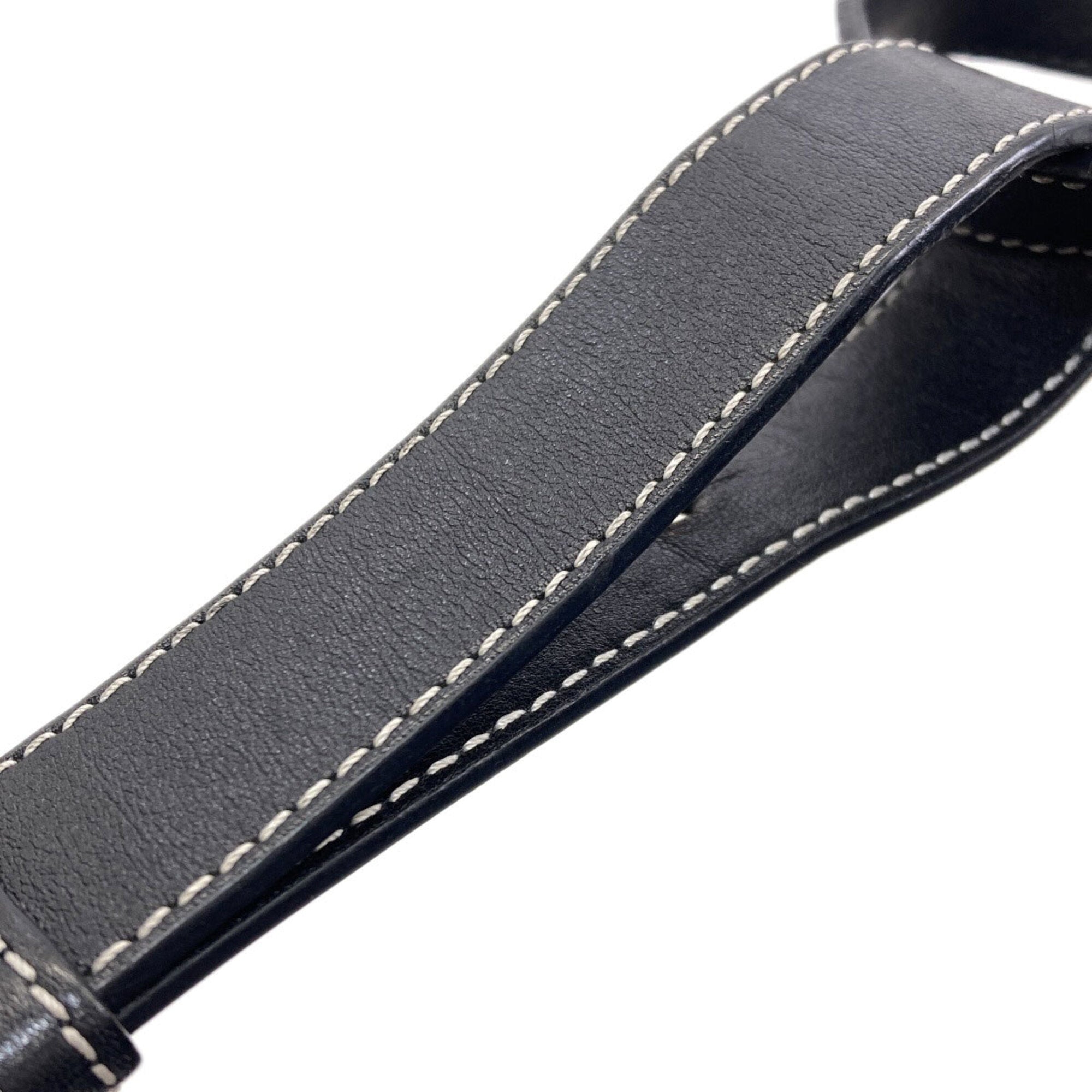 Loewe Hammock Black Dark Navy Leather Handbag (Pre-Owned)