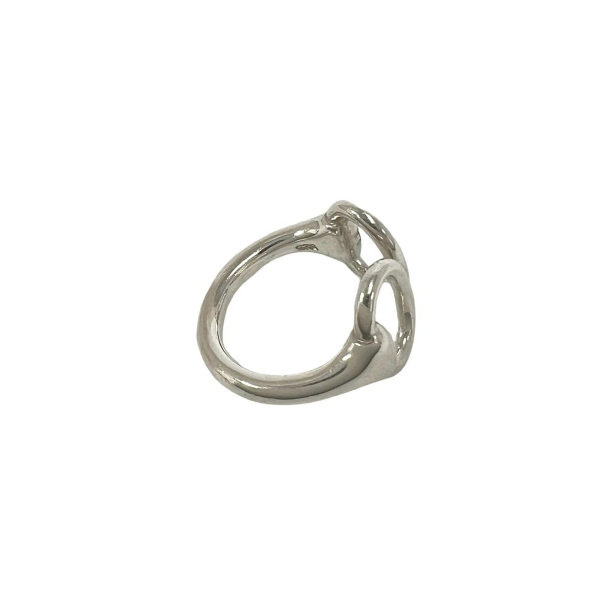 Hermes Silver Silver 925 Band Ring (Pre-Owned)