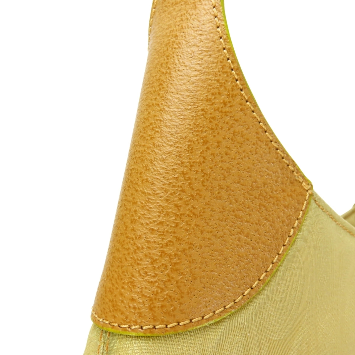 Etro Beige Brown Yellow Nylon Leather Shoulder Bag (Pre-Owned)