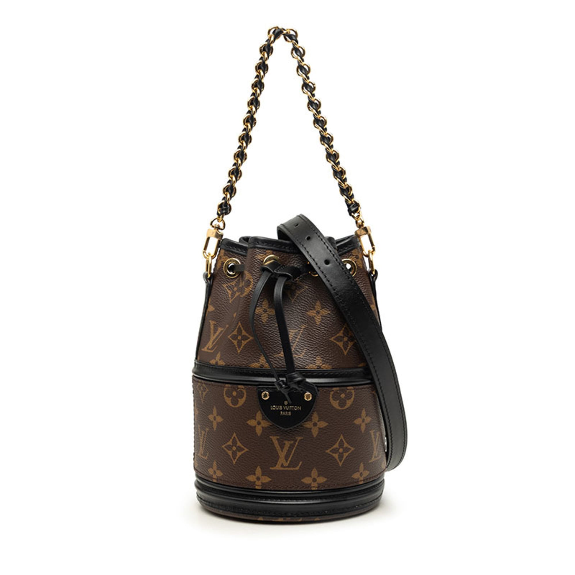 Louis Vuitton Monogram Black Brown Pvc Leather Handbag Shoulder Bag (Pre-Owned)