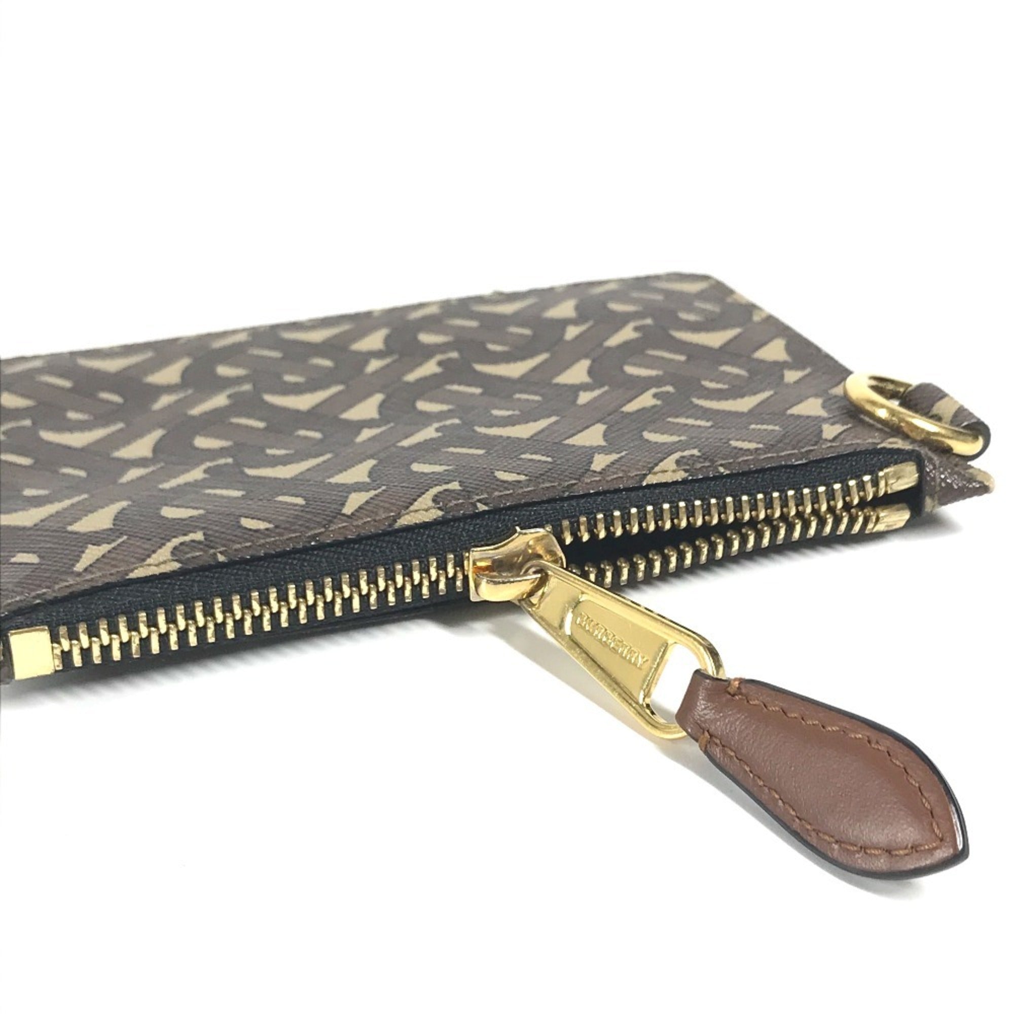 Burberry Brown Leather Pvc Coin Purse/Coin Case (Pre-Owned)