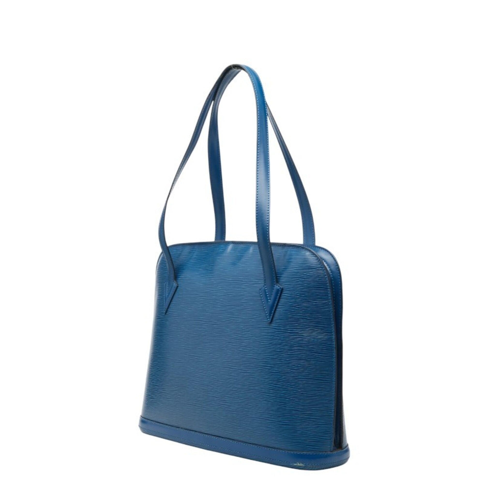 Louis Vuitton Toledo Blue Leather Shoulder Bag Tote Bag (Pre-Owned)