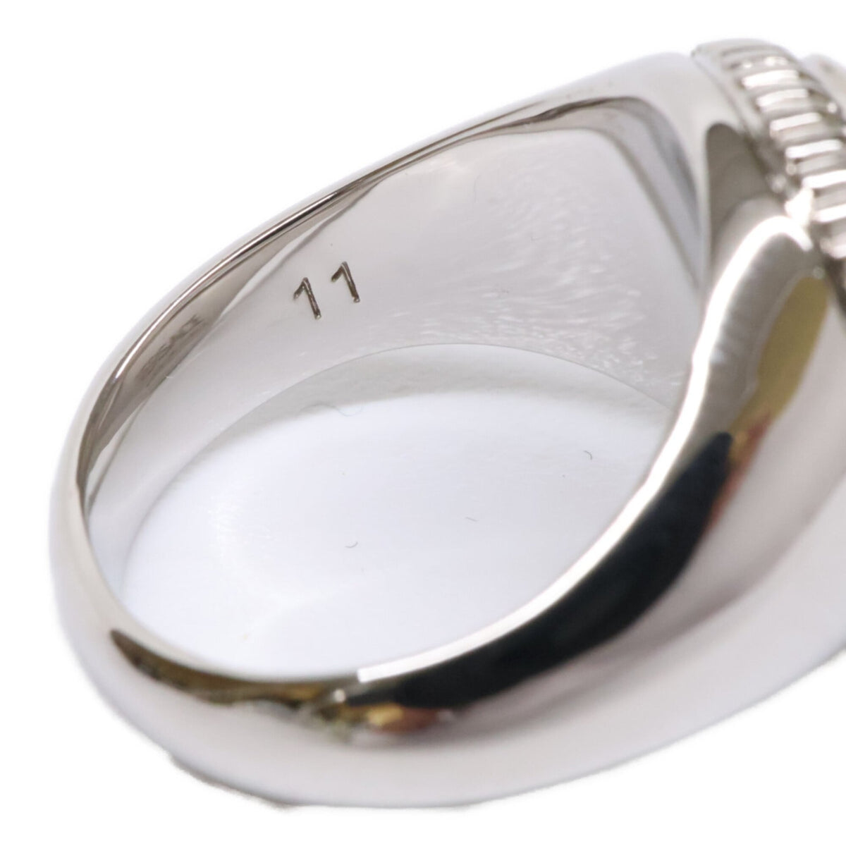 Versace Silver Metal Band Ring (Pre-Owned)