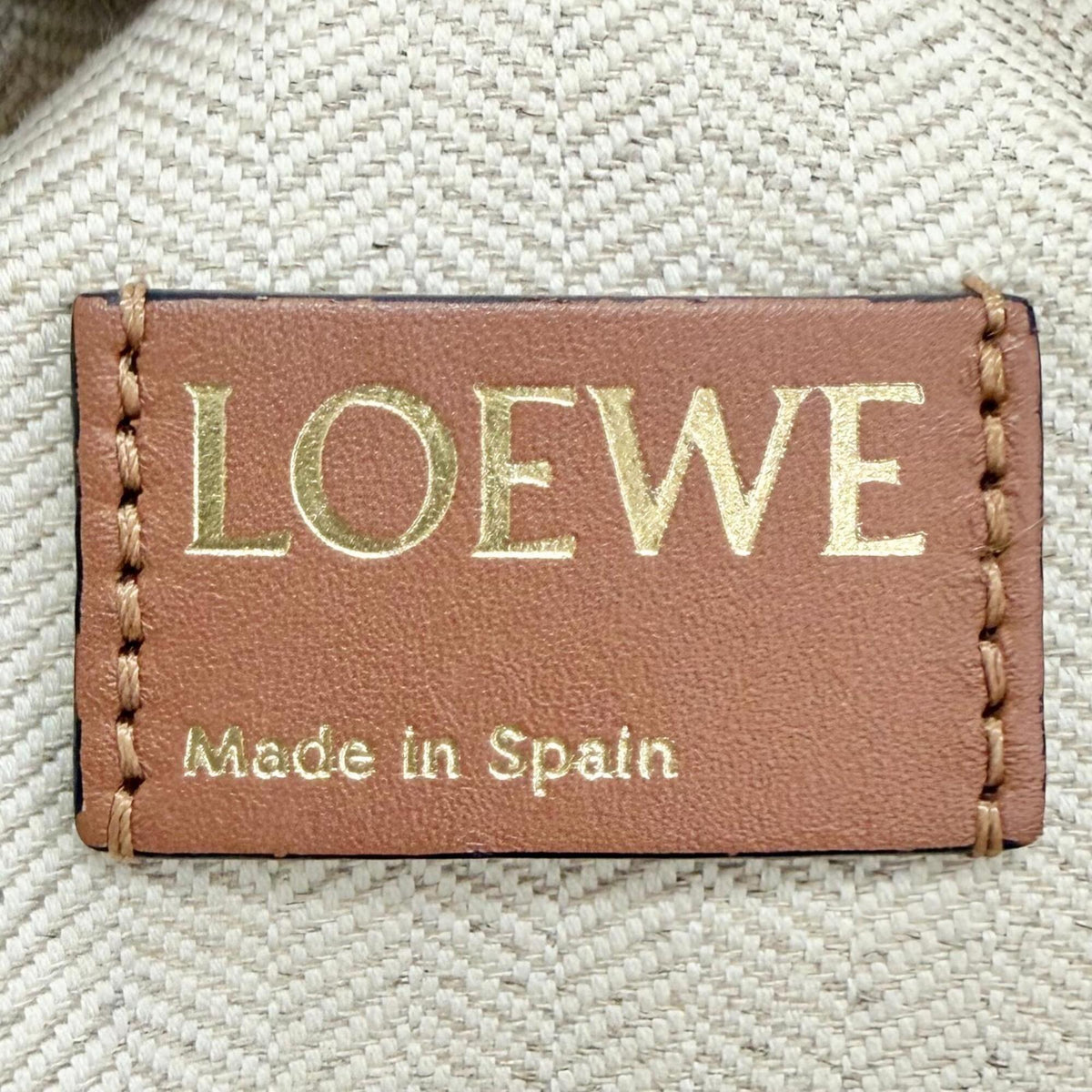 Loewe Beige Brown Leather Clutch Bag Pouch (Pre-Owned)