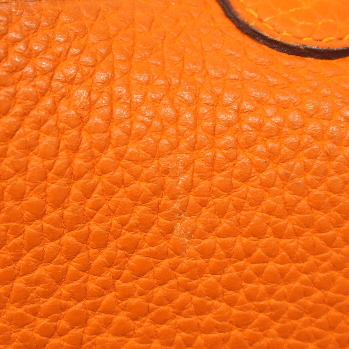 Hermes Orange Taurillon Clemence Leather Handbag (Pre-Owned)