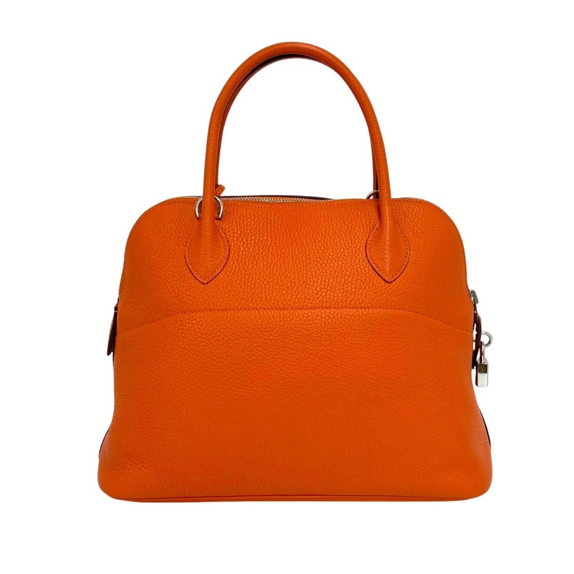 Hermes Orange Taurillon Clemence Leather Handbag Shoulder Bag (Pre-Owned)