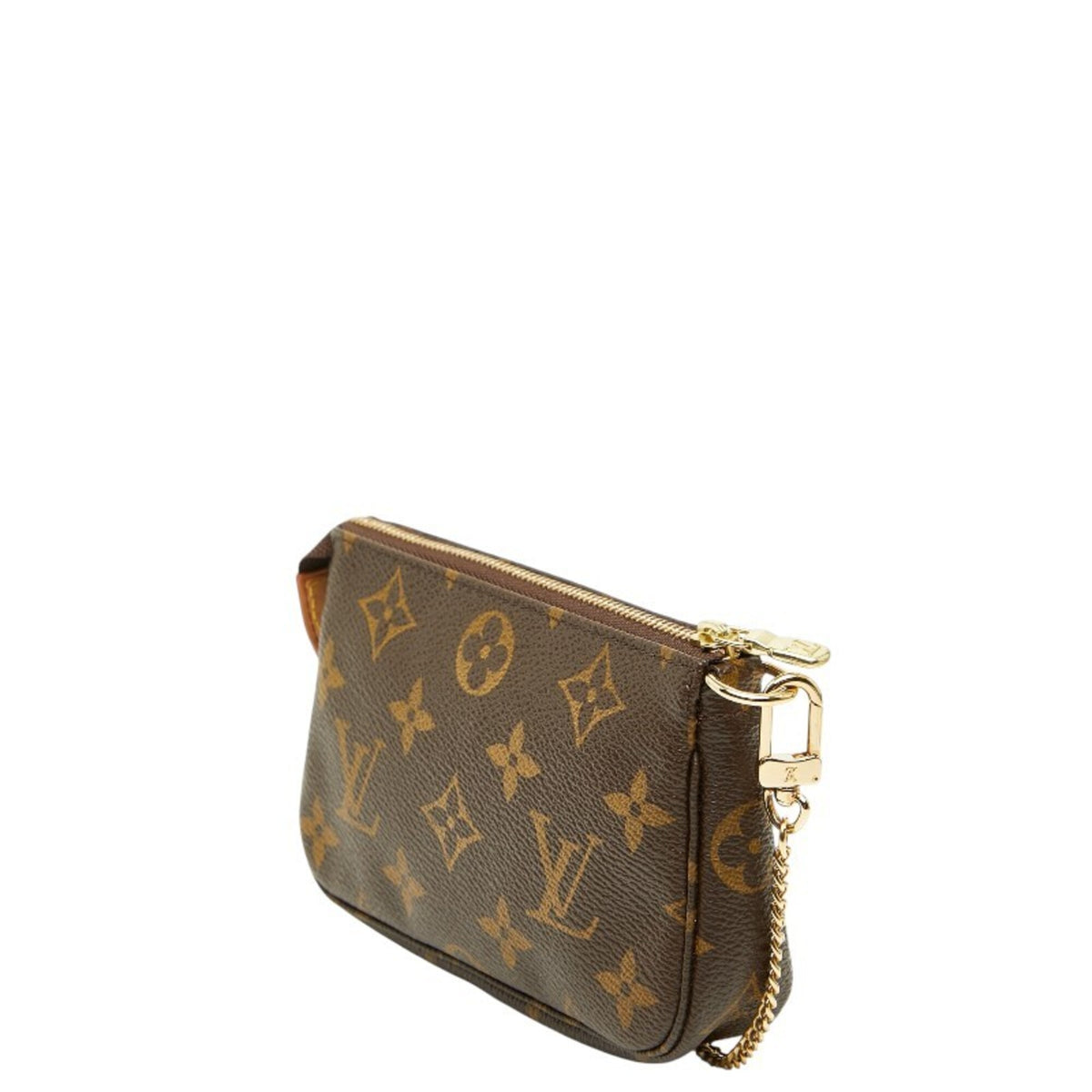 Louis Vuitton Brown Pvc Leather Handbag Pochette Pouch (Pre-Owned)