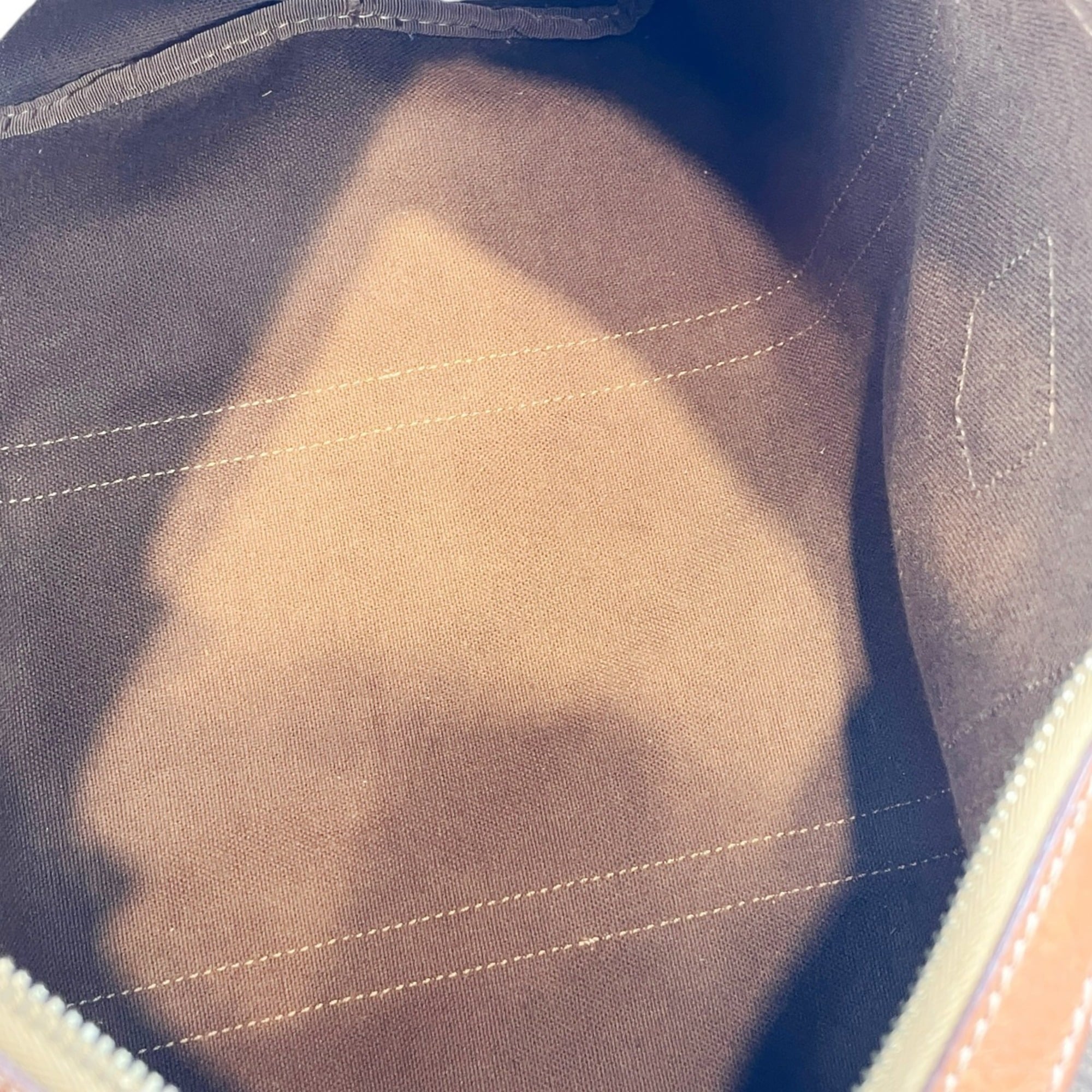 Celine Macadam Brown Coated Canvas Boston Bag (Pre-Owned)