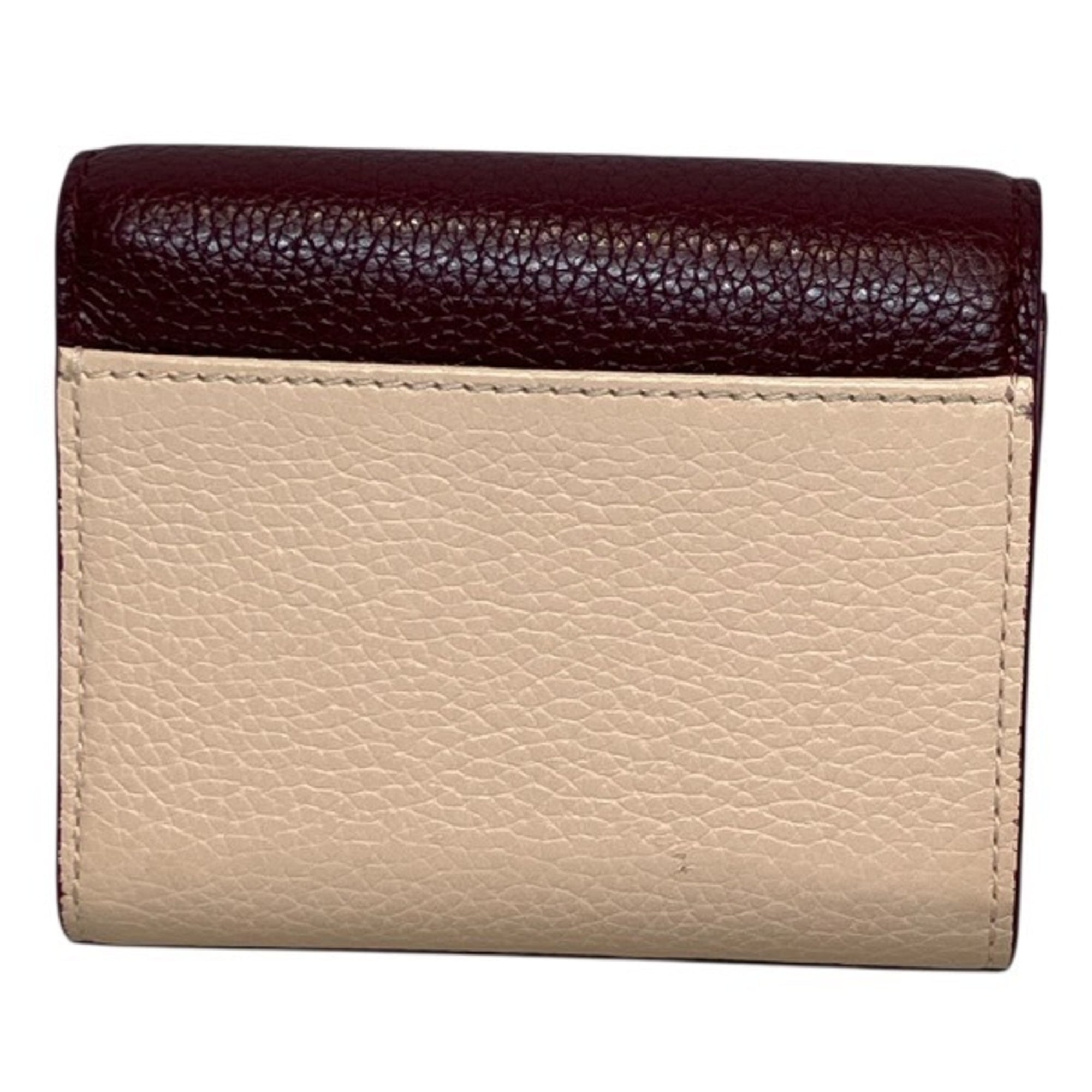 Gucci Brown Pink Leather Wallet (Tri-Fold) (Pre-Owned)