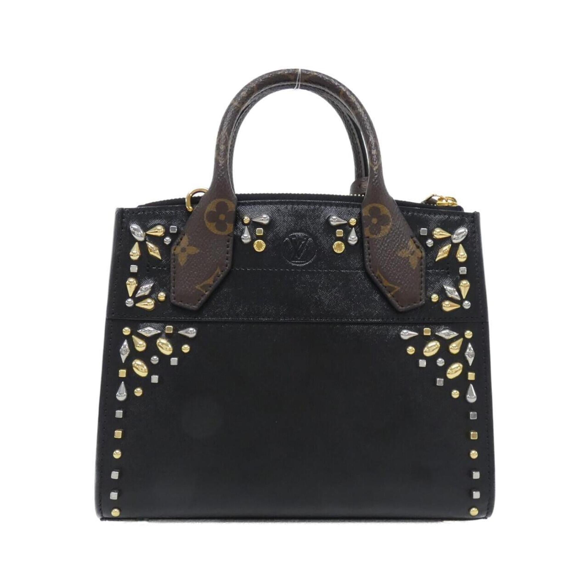Louis Vuitton Black Leather Handbag (Pre-Owned)