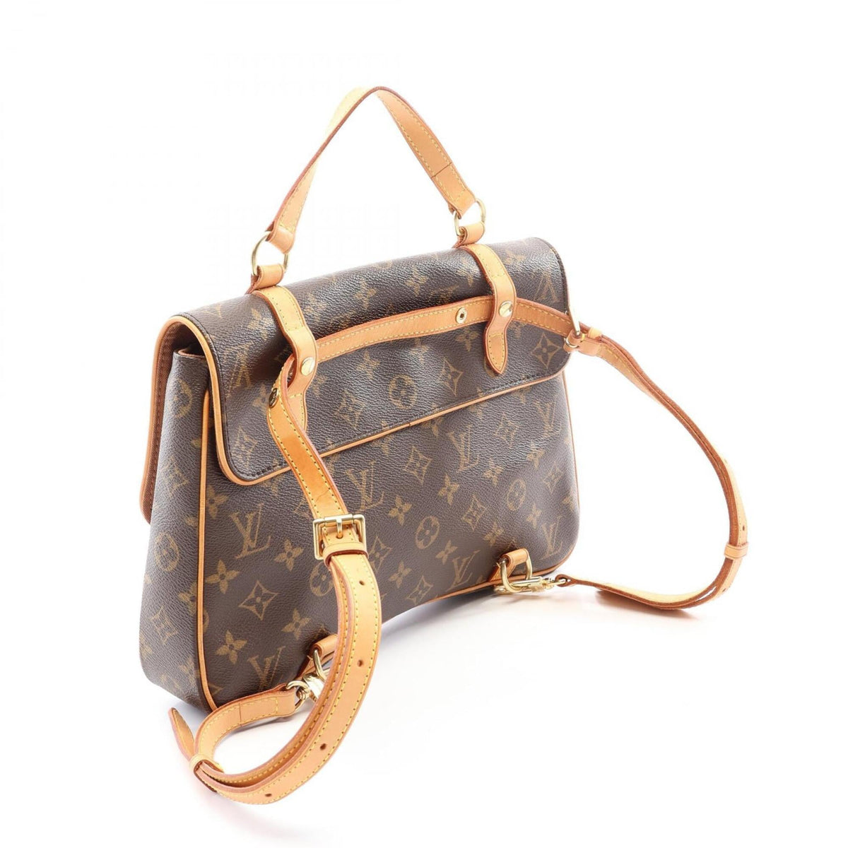 Louis Vuitton Brown Pvc Leather Backpack Handbag (Pre-Owned)