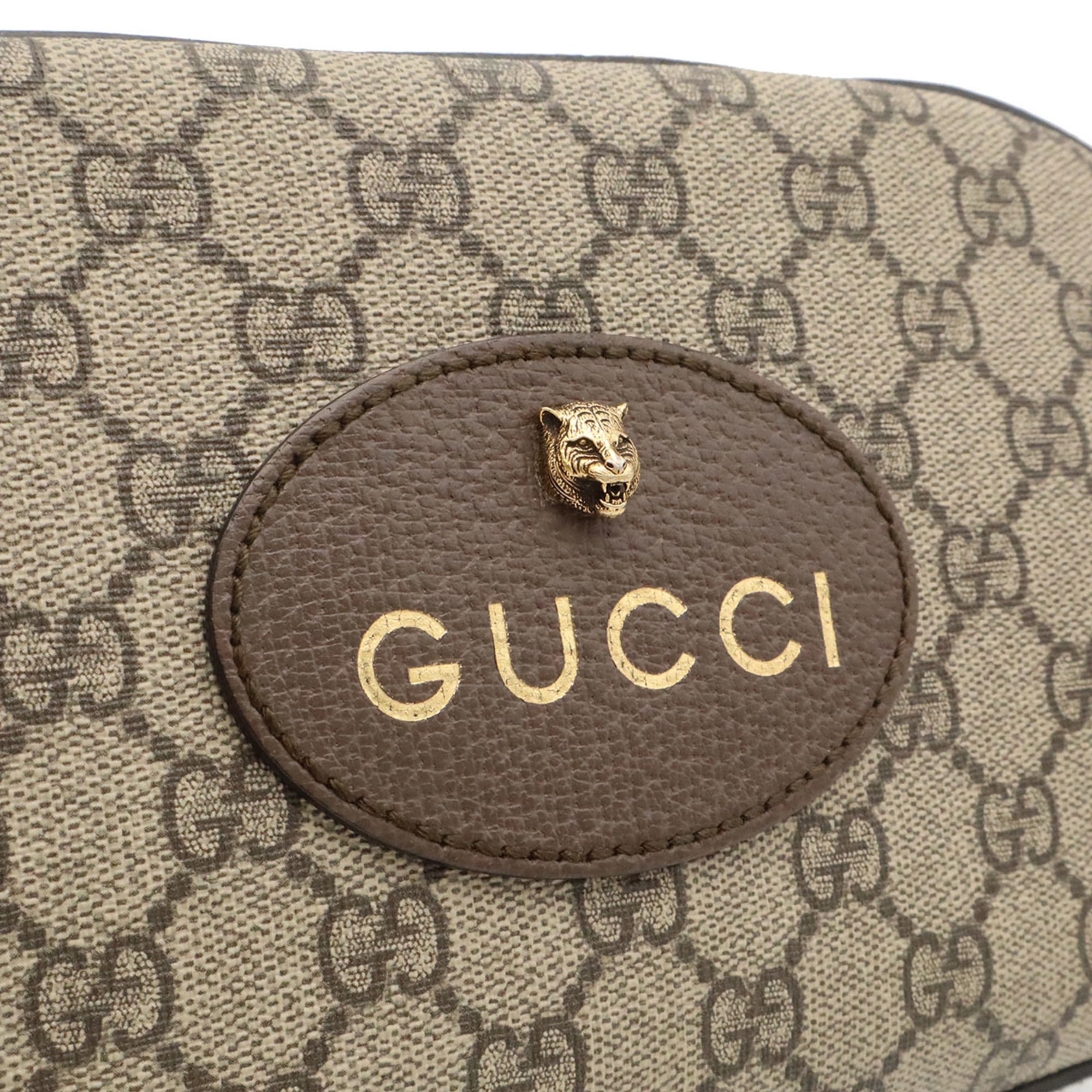 Gucci Beige Brown Green Red Color Yellow Gg Supreme Canvas Leather Pvc Clutch Bag Handbag Messenger Bag Shoulder Bag (Pre-Owned)