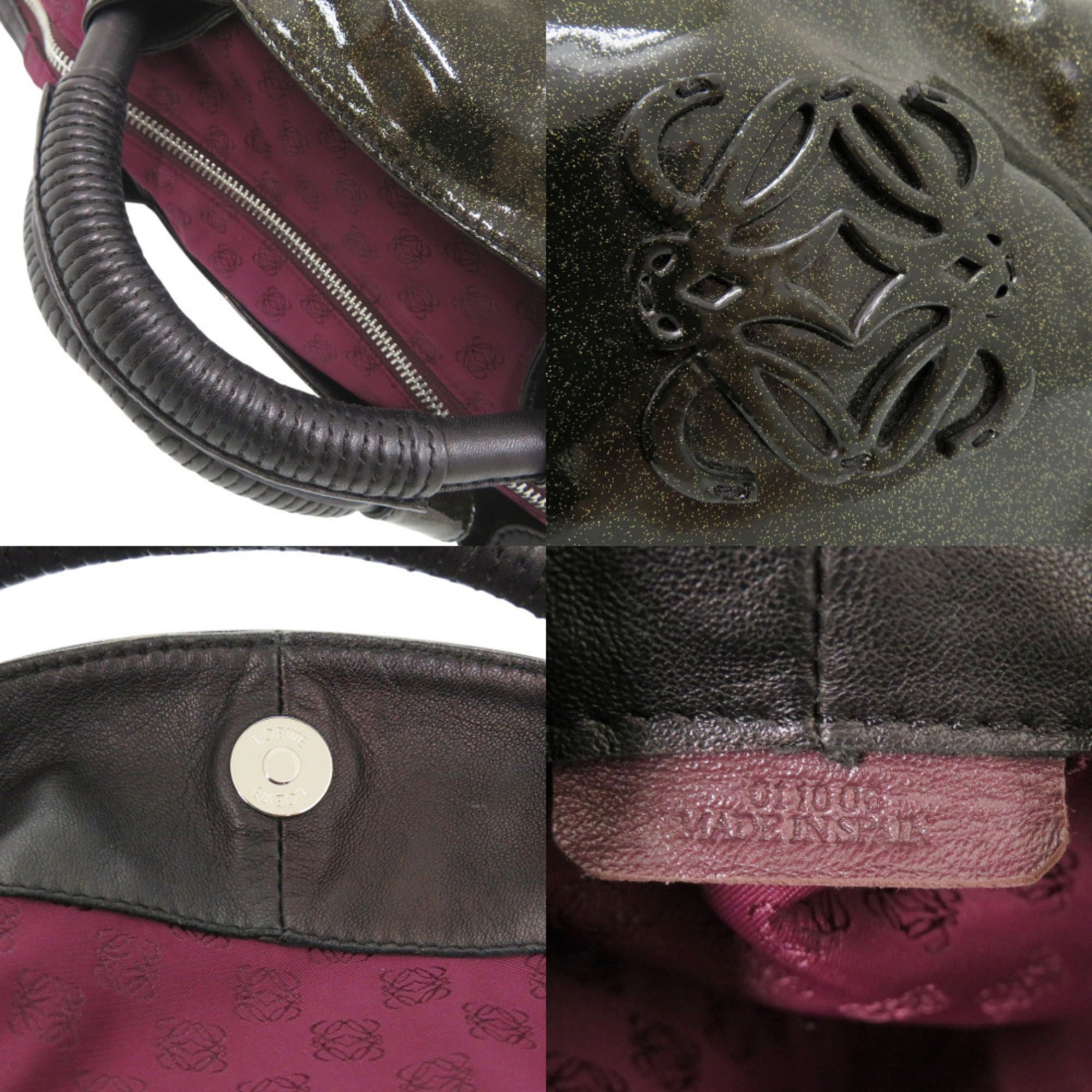 Loewe Black Patent Leather Handbag (Pre-Owned)