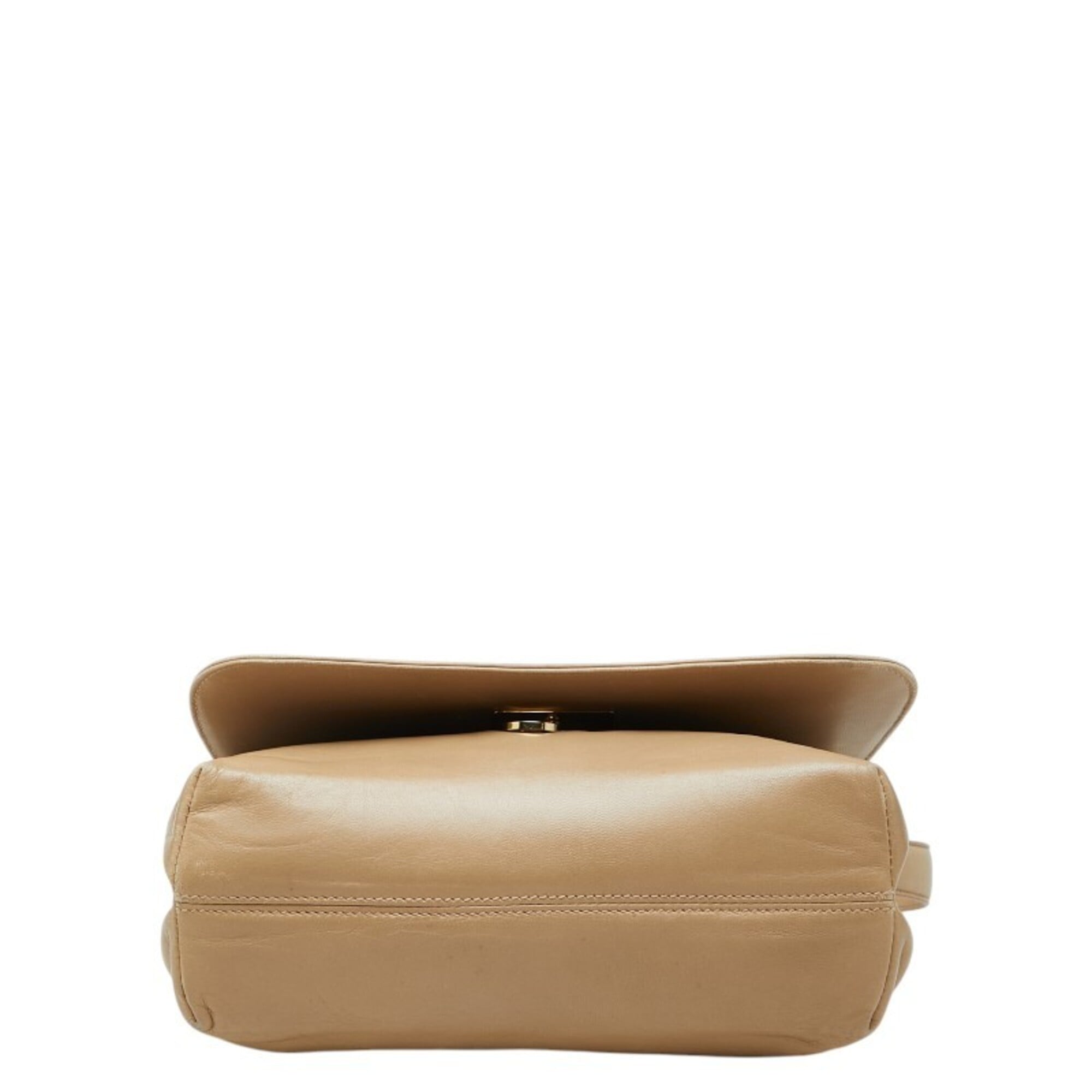 Salvatore Ferragamo Beige Leather Shoulder Bag (Pre-Owned)