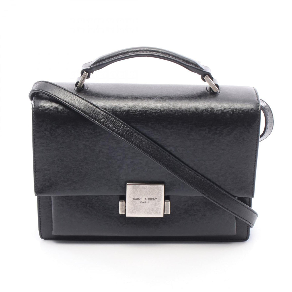 Yves Saint Laurent Black Leather Handbag Shoulder Bag (Pre-Owned)